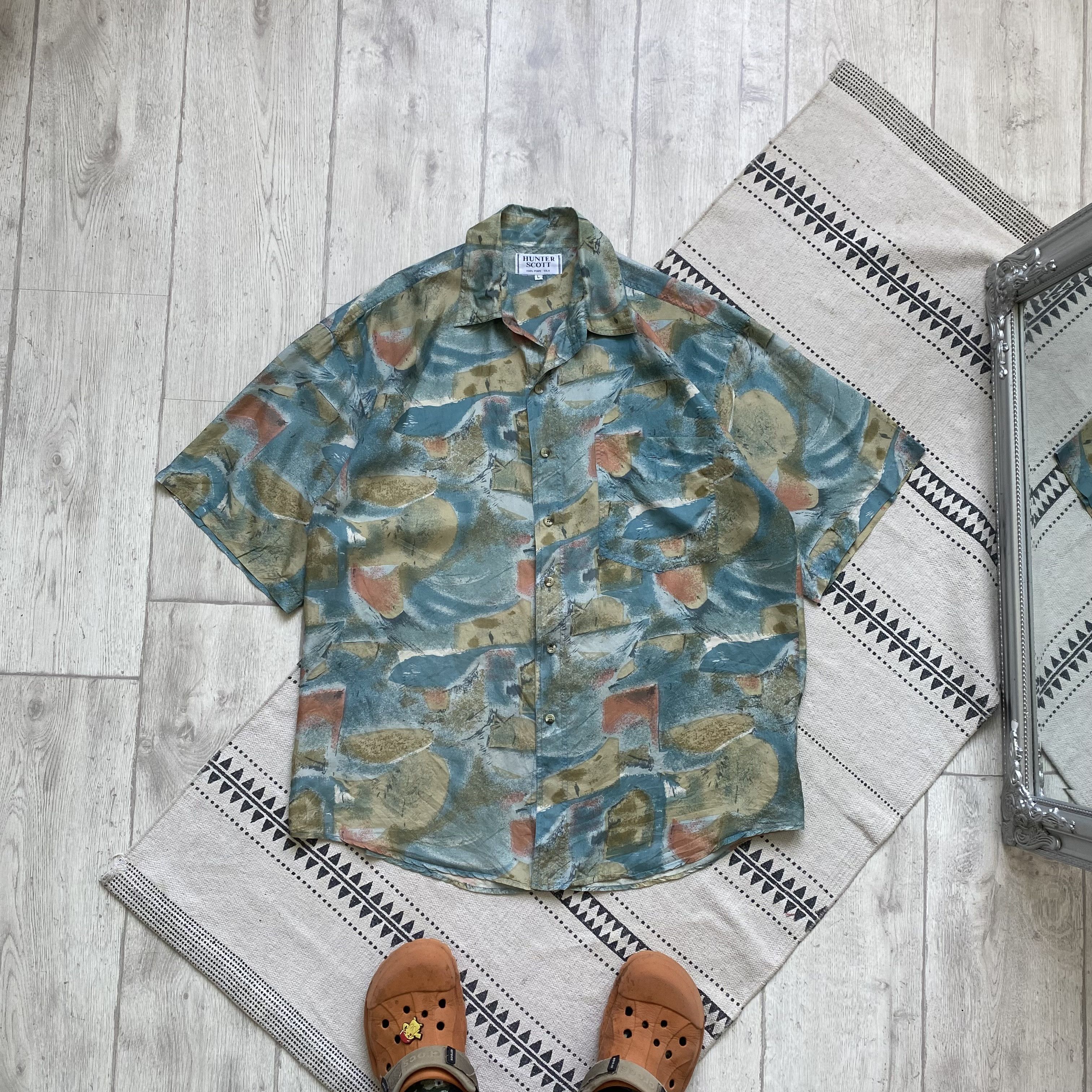 Pierre Cardin Vintage 80s Christian Dior style Silk Shirt Oldmoney Size US L / EU 52-54 / 3 - 1 Thumbnail