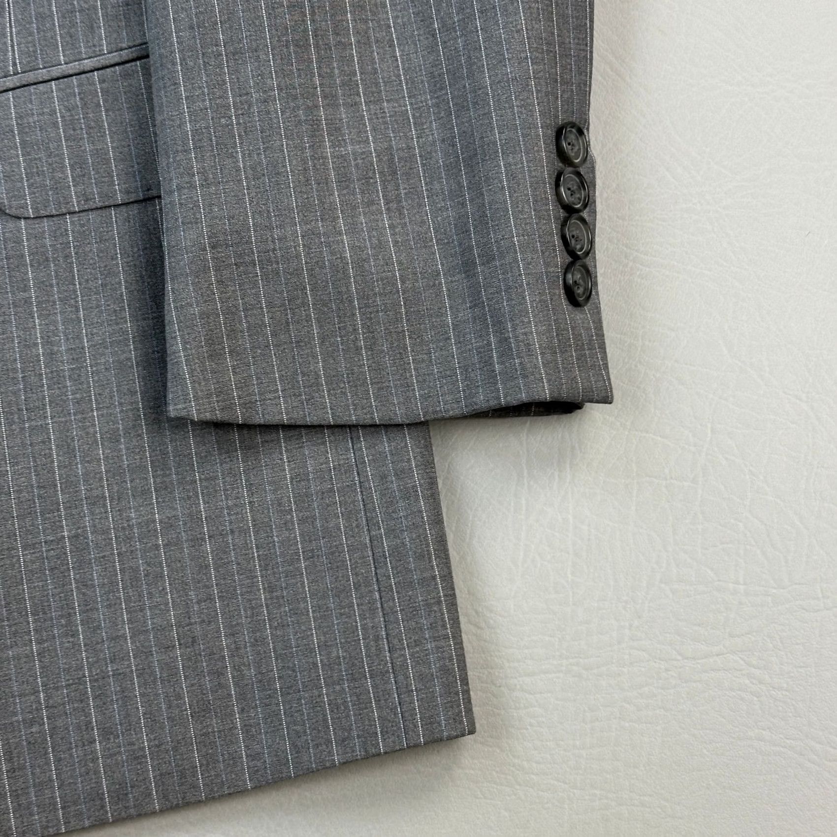 Brooks Brothers Brooks Brothers Explorer Blazer Mens 40S Gray Pinstripe Wool Fitzgerald Fit Blazer Size 40R - 3 Thumbnail