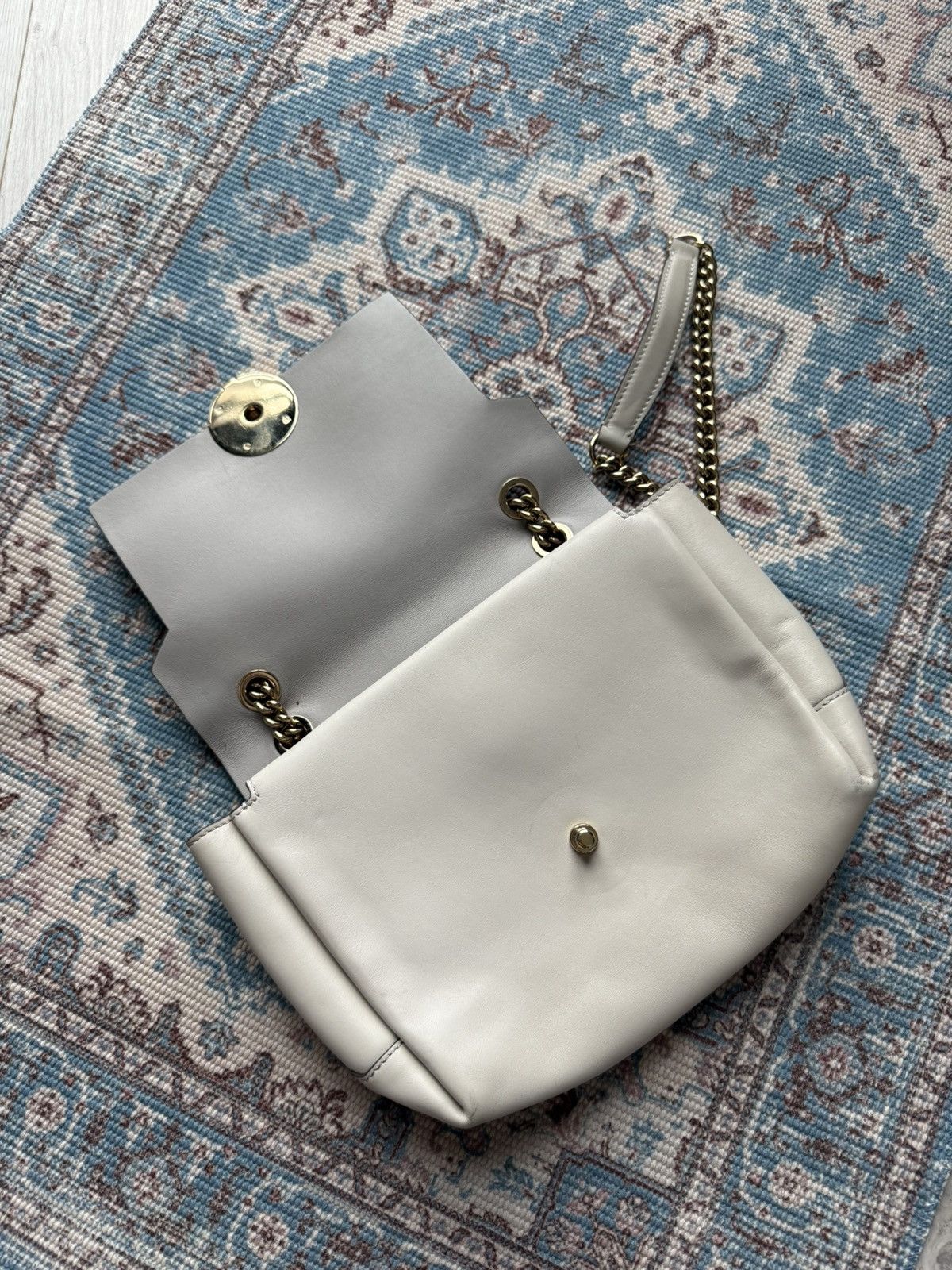 Anya Hindmarch Anya Hindmarch Smile White Leather Shoulder Bag Size ONE SIZE - 7 Thumbnail