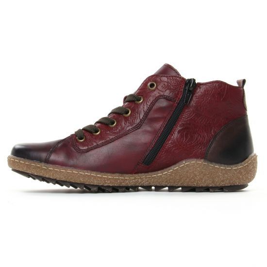 Other Remonte Women Lace-Up Casual Burgundy leather Shoes Size US 7.5 / IT 37.5 - 21 Thumbnail