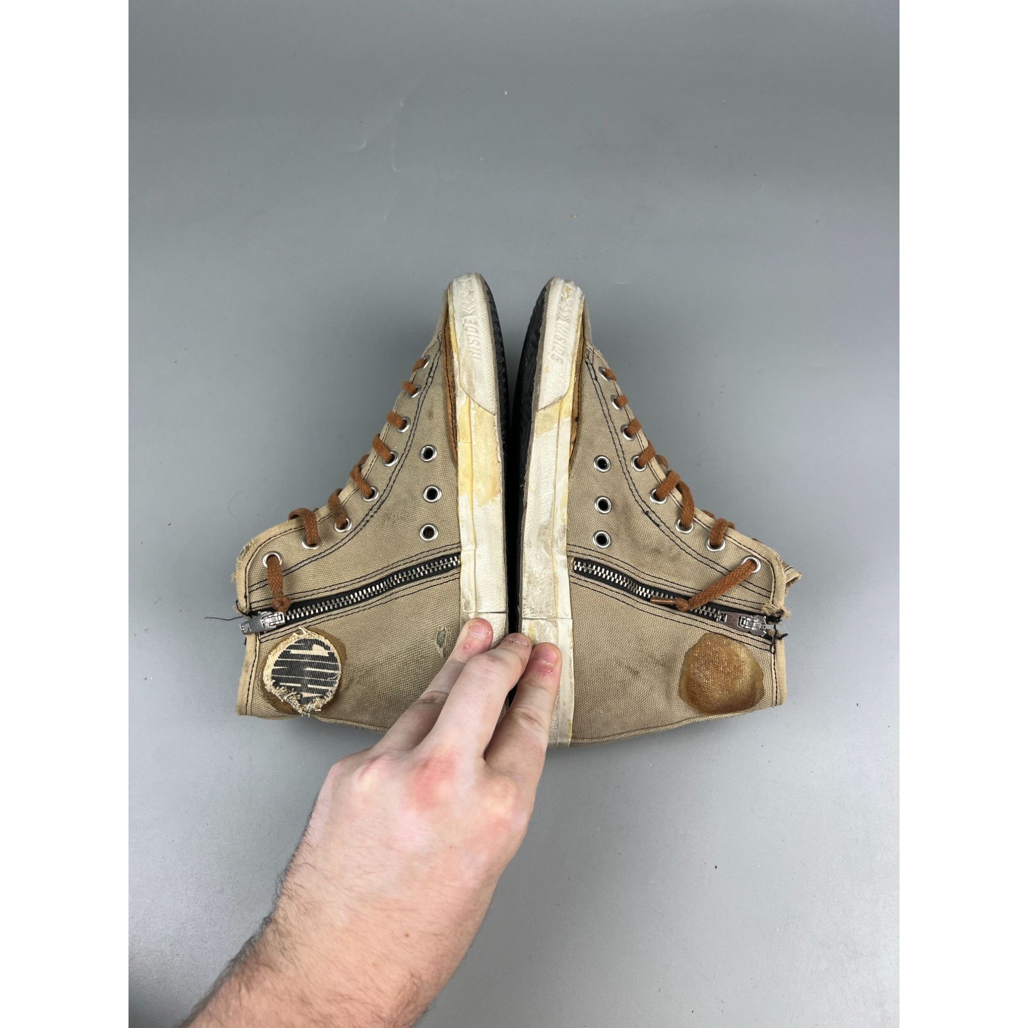 Golden Goose Vintage Golden Goose Francy Hi Top Cloth Sneakers (Y0870) Size US 7 / IT 37 - 8 Thumbnail