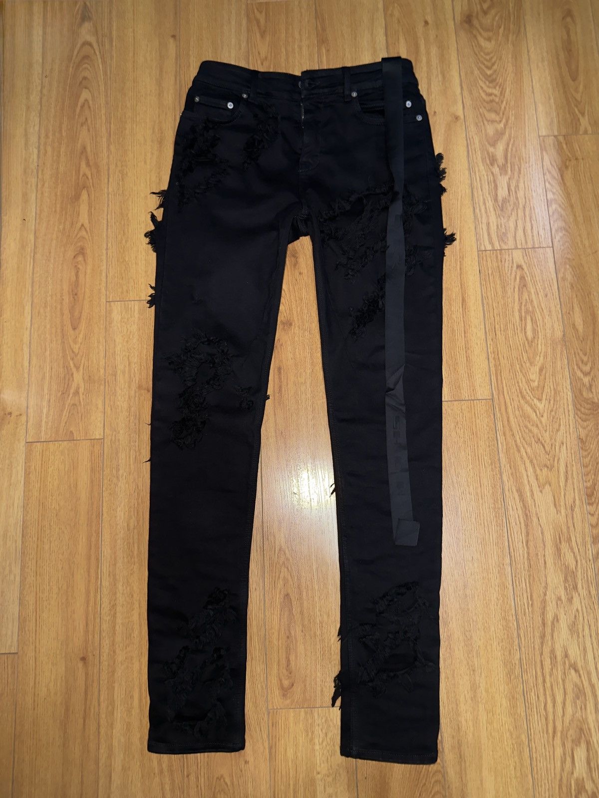 Rick Owens Rick Owens Slashed Detroit Jeans Size US 28 / EU 44 - 3 Thumbnail