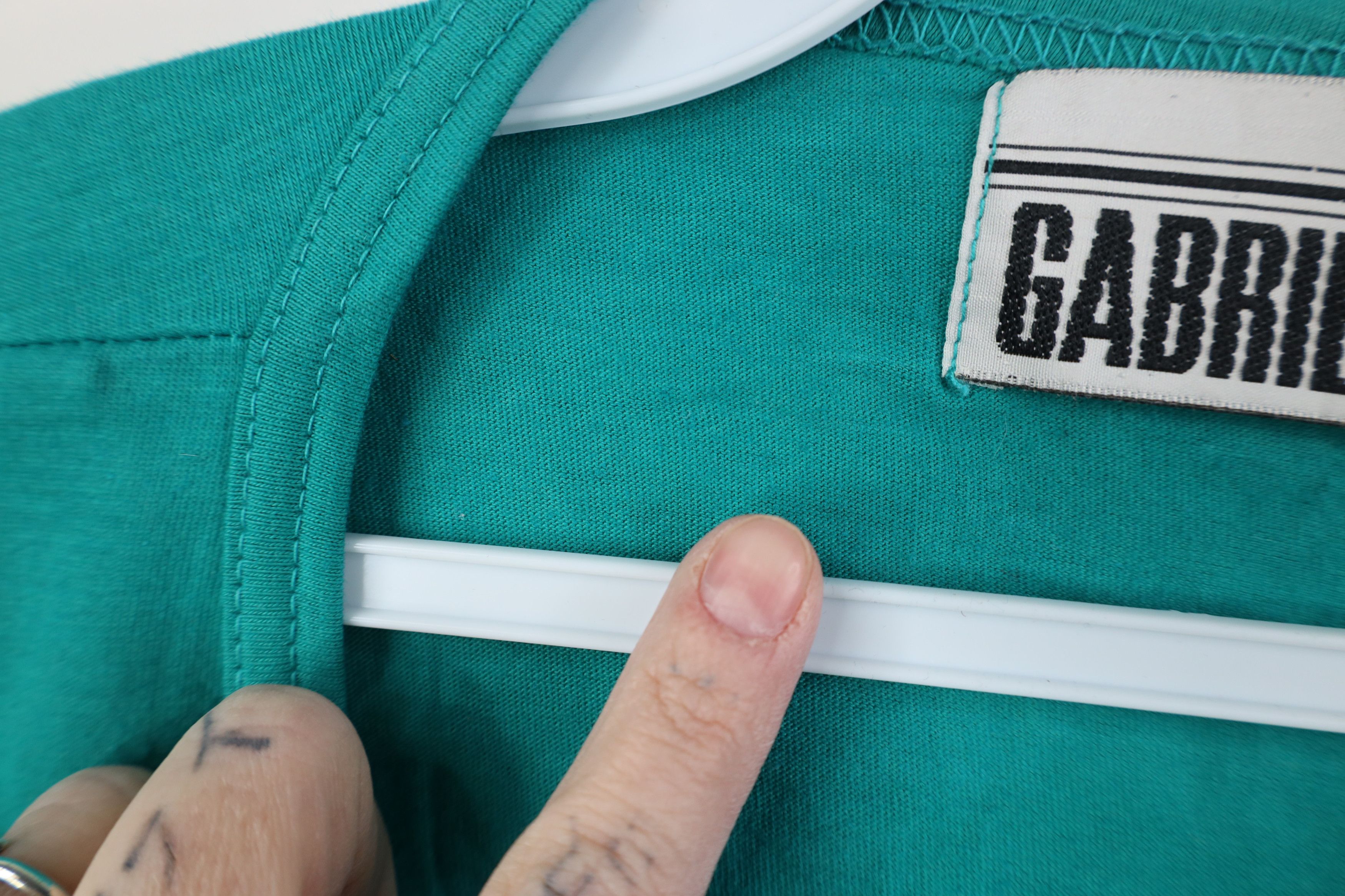 Vintage Vintage 90s Streetwear Club Baggy Fit Henley T-Shirt Teal Size M / US 6-8 / IT 42-44 - 9 Thumbnail