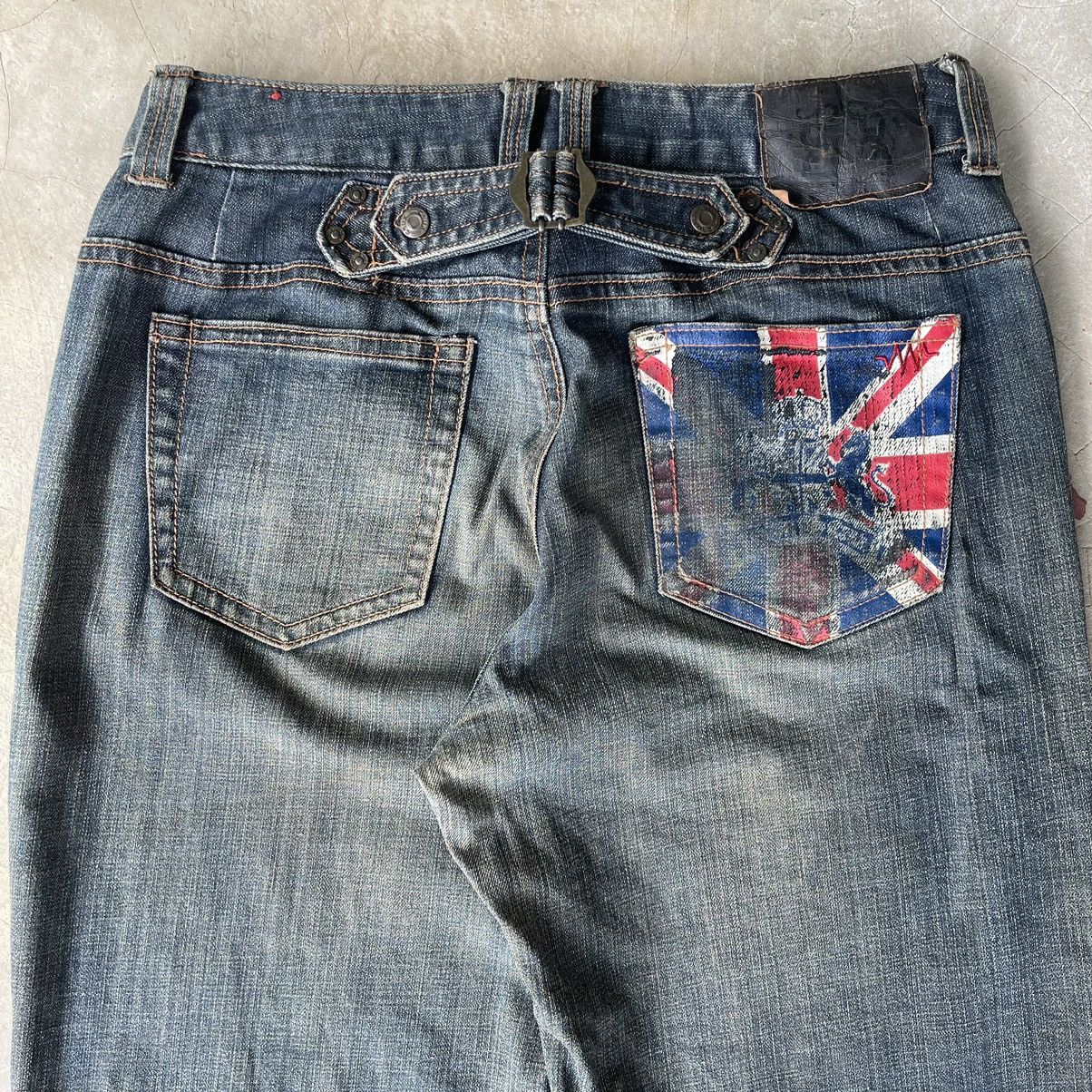 Southpole Y2K CRUX DENIM BAGGY BUCKLE DISTRESSED JEANS LONDON FLAG Size US 32 / EU 48 - 16 Thumbnail