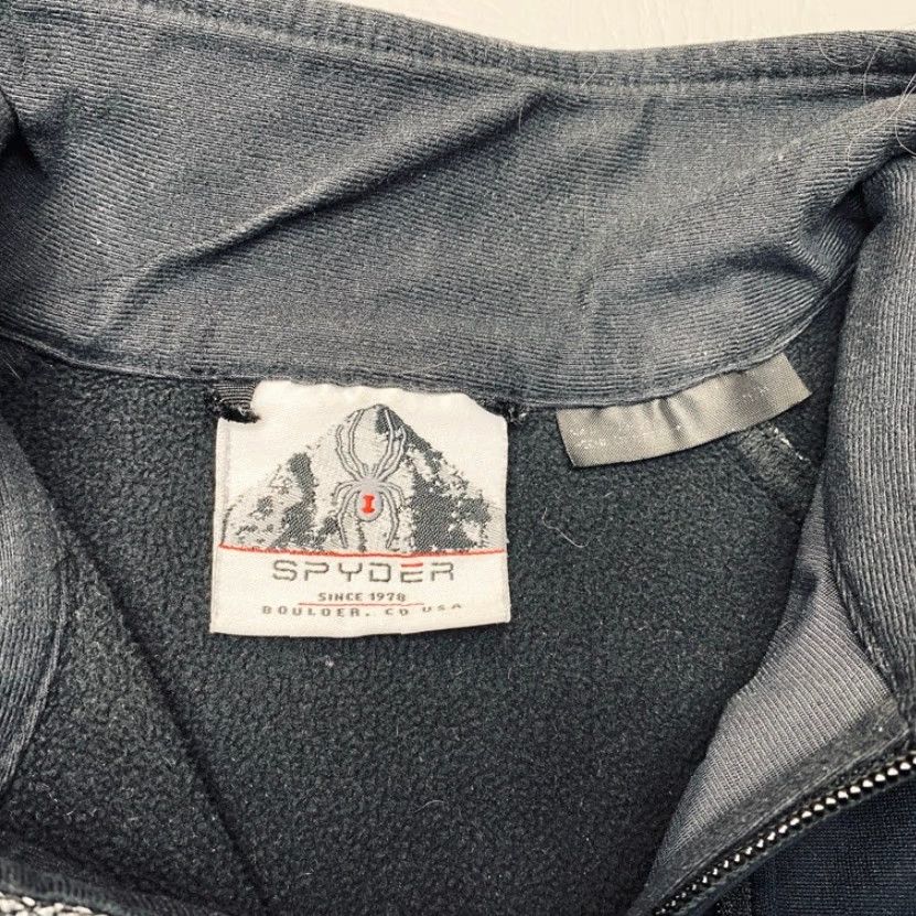 Spyder Spyder Jacket Shirt Mens Small Black Grey 1/2 Zip Zipped Pockets Short Stand-Up Collar Fleece Polyester Outdoor Walking Winter Fall Spring Regular Size US S / EU 44-46 / 1 - 6 Thumbnail