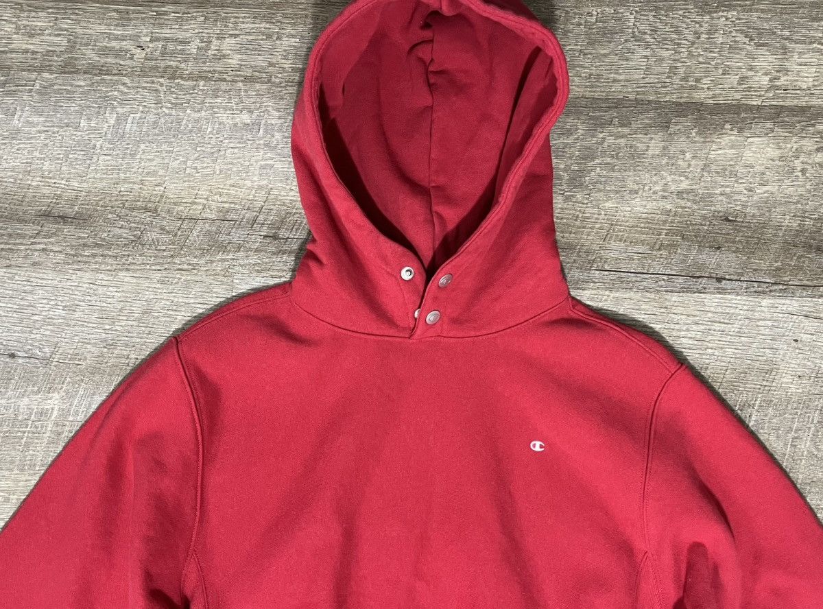 Champion Vintage 90s Champion Reverse Weave Hoodie Red Micro Logo Size US S / EU 44-46 / 1 - 2 Thumbnail