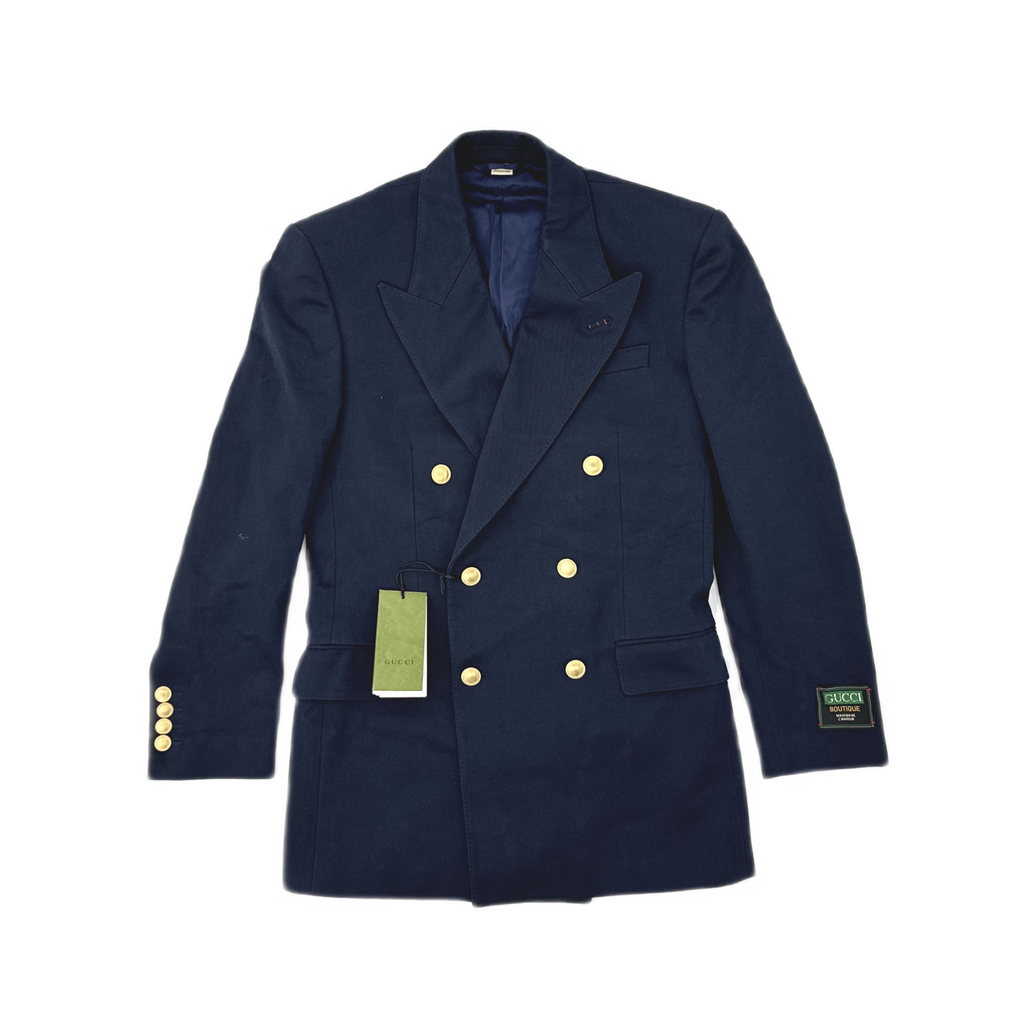Gucci Gucci Navy Double-Breasted Blazer Size 34R Size 34R - 1 Thumbnail