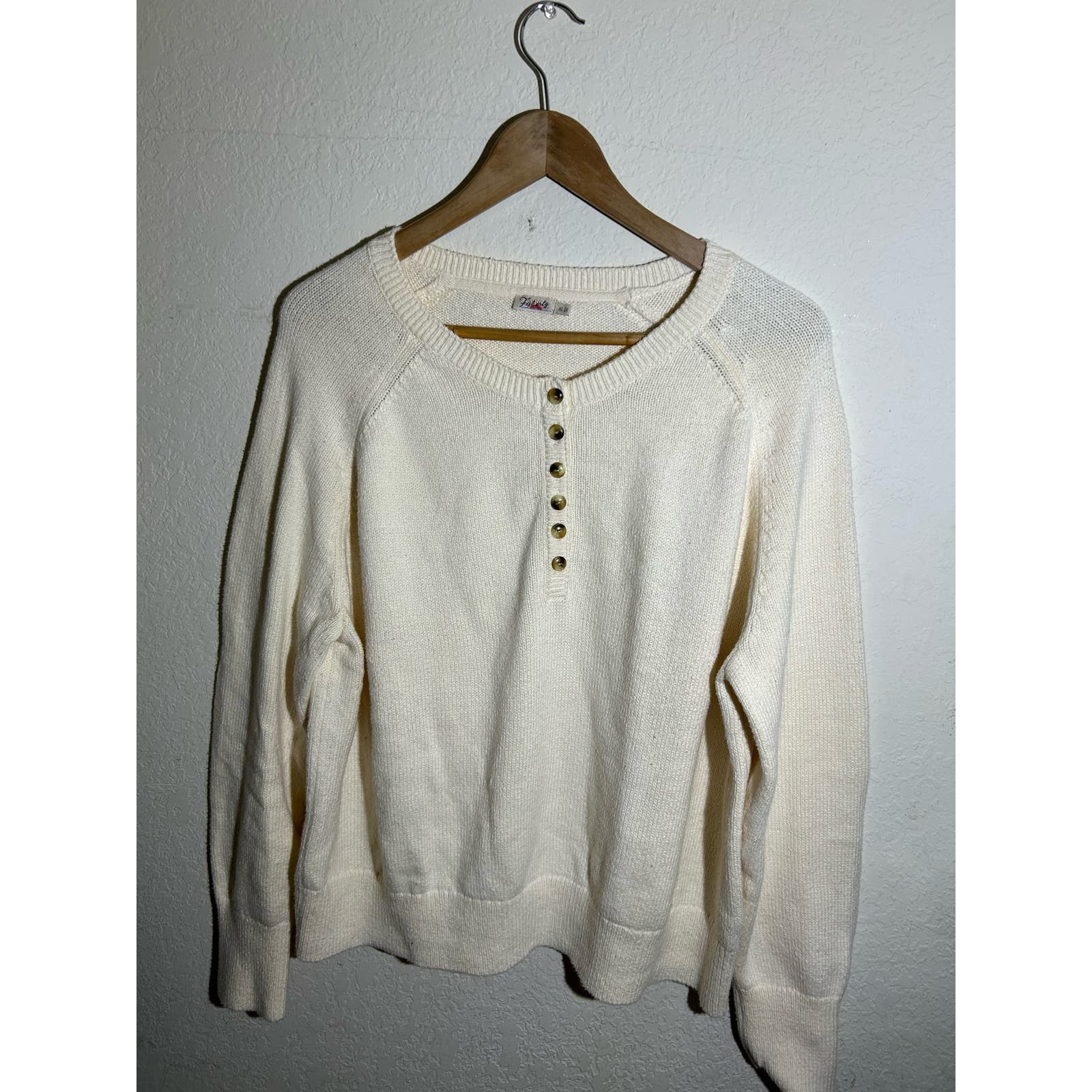 Faherty Faherty Cozy Cotton Henley Sweater In Beige Size XL Size S / US 4 / IT 40 - 6 Thumbnail