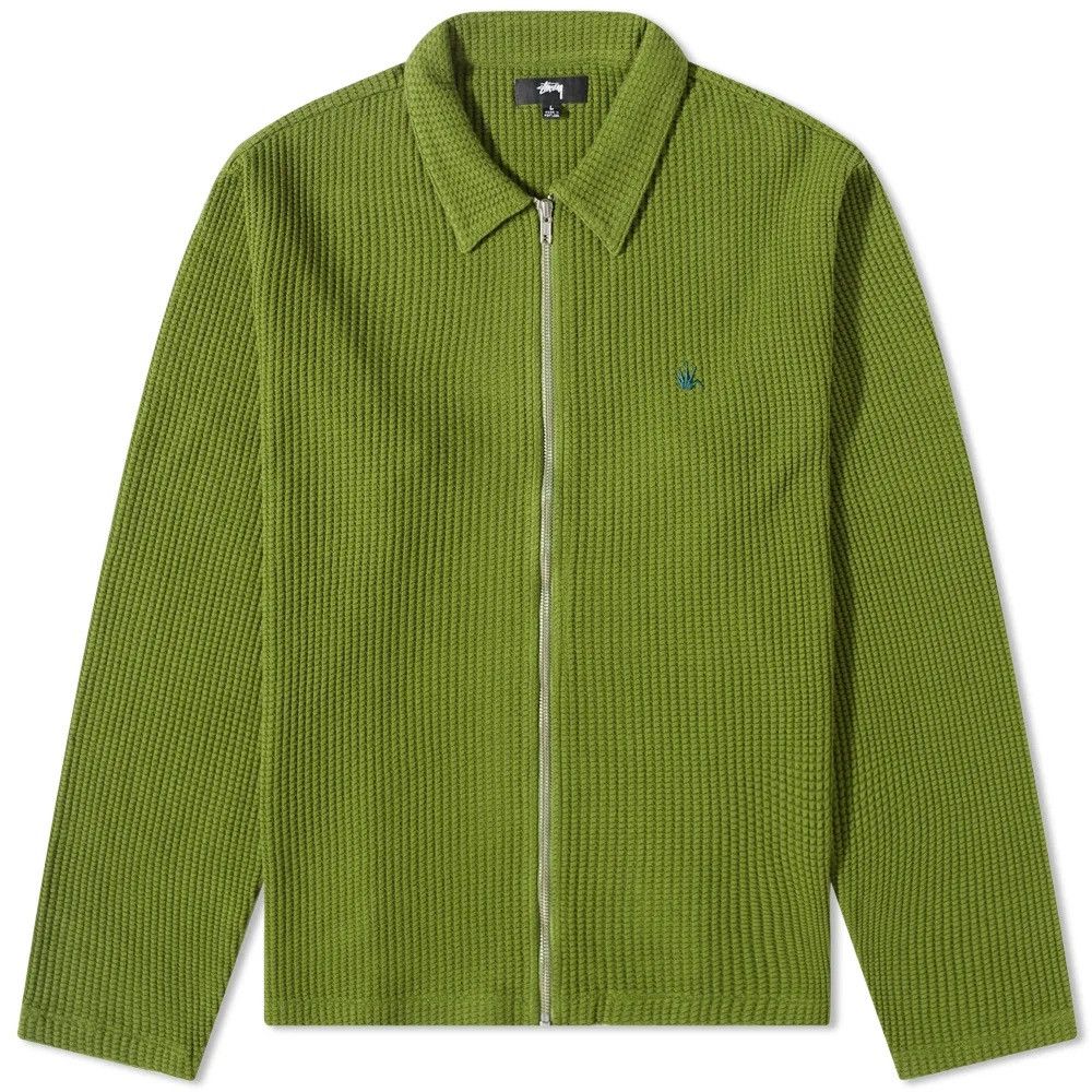 Stussy BIG THERMAL ZIP SHIRT ※ 値下げ可 ステューシー stussy BIG Thermal ZIP Shirt ブラック