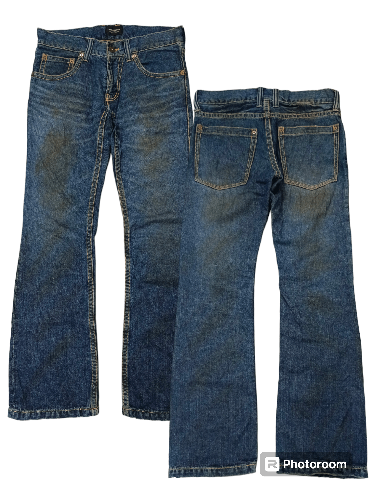 Japanese Brand FLARE SICK ANDROGYNOUS DENIM PANTS Size US 30 / EU 46 - 1 Thumbnail