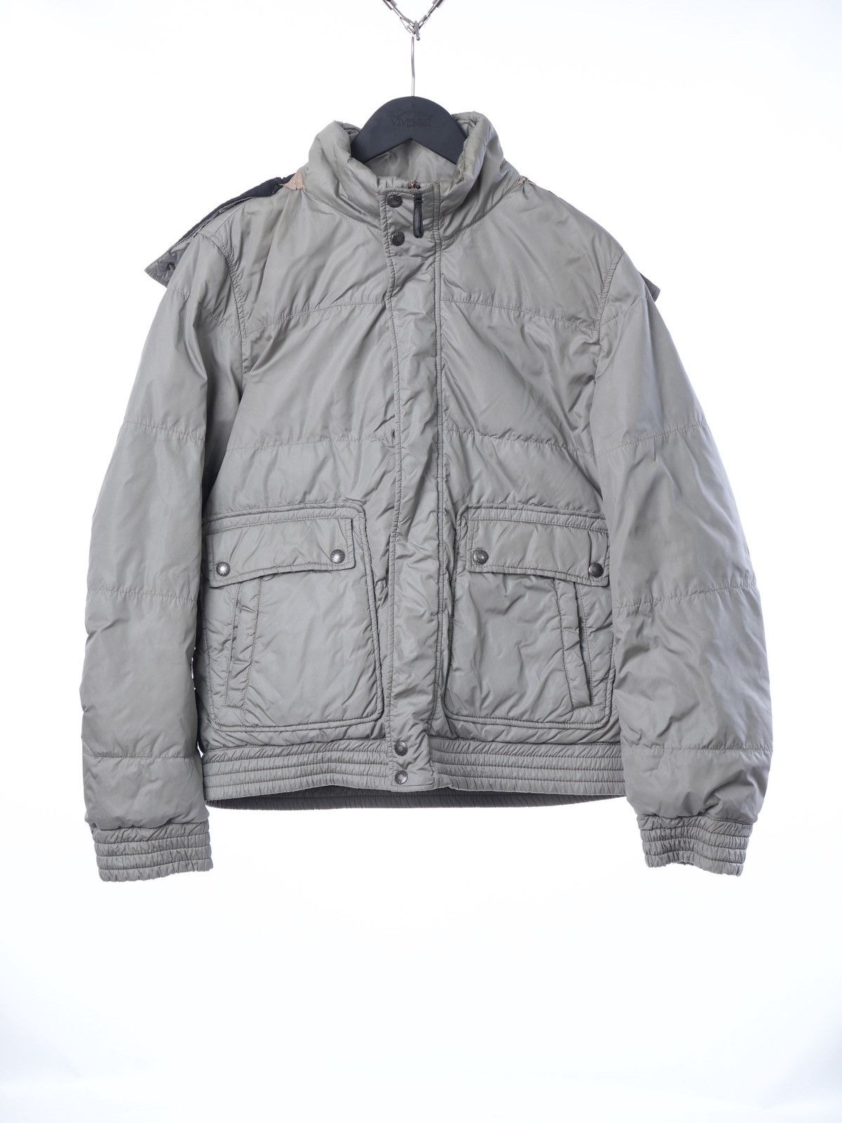 Prada Vintage PRADA Bomber Nylon Hooded Jacket Black Tab Size US M / EU 48-50 / 2 - 2 Thumbnail