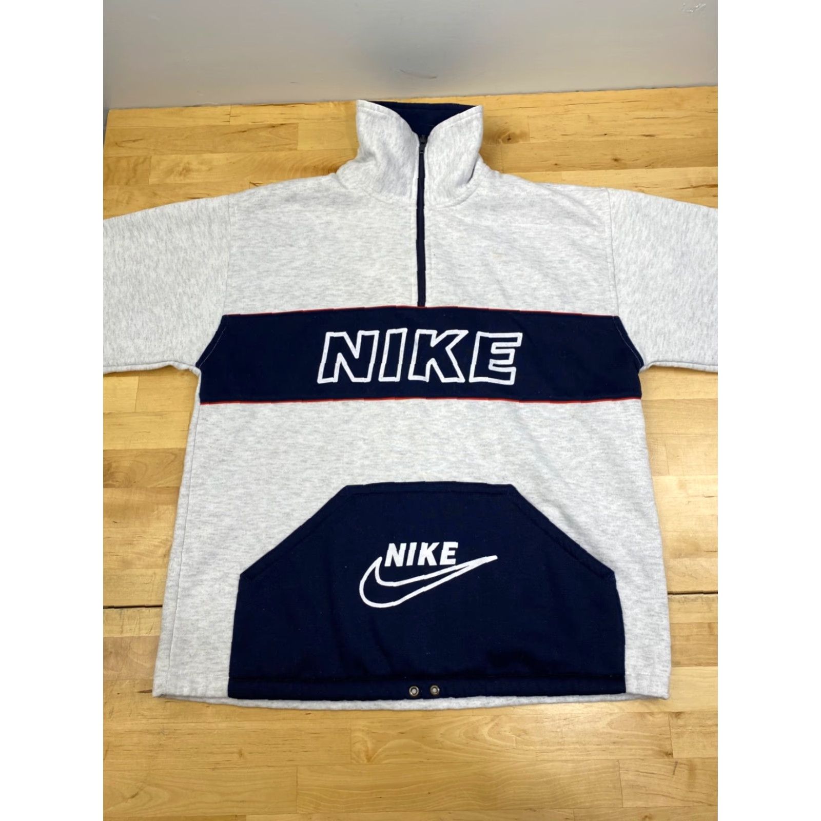 Nike Nike Sweatshirt 1/4 Zip Pullover Womens XS Gray Logo High Neck Pullover Casual Size XS / US 0-2 / IT 36-38 - 2 Thumbnail