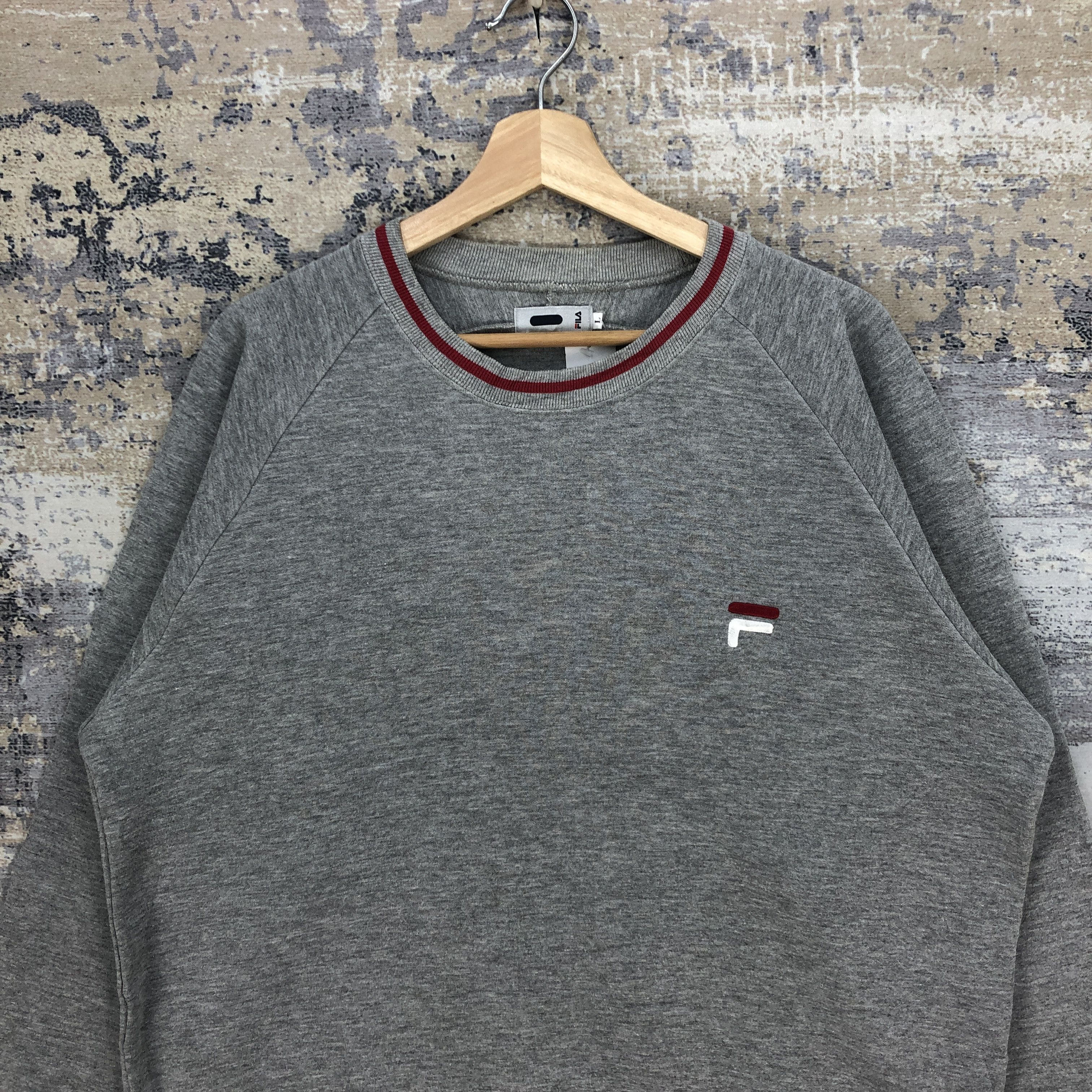Fila Vintage Y2K Fila Grey Sweater Fila Skate Surfing Sweatshirt Size US L / EU 52-54 / 3 - 7 Thumbnail