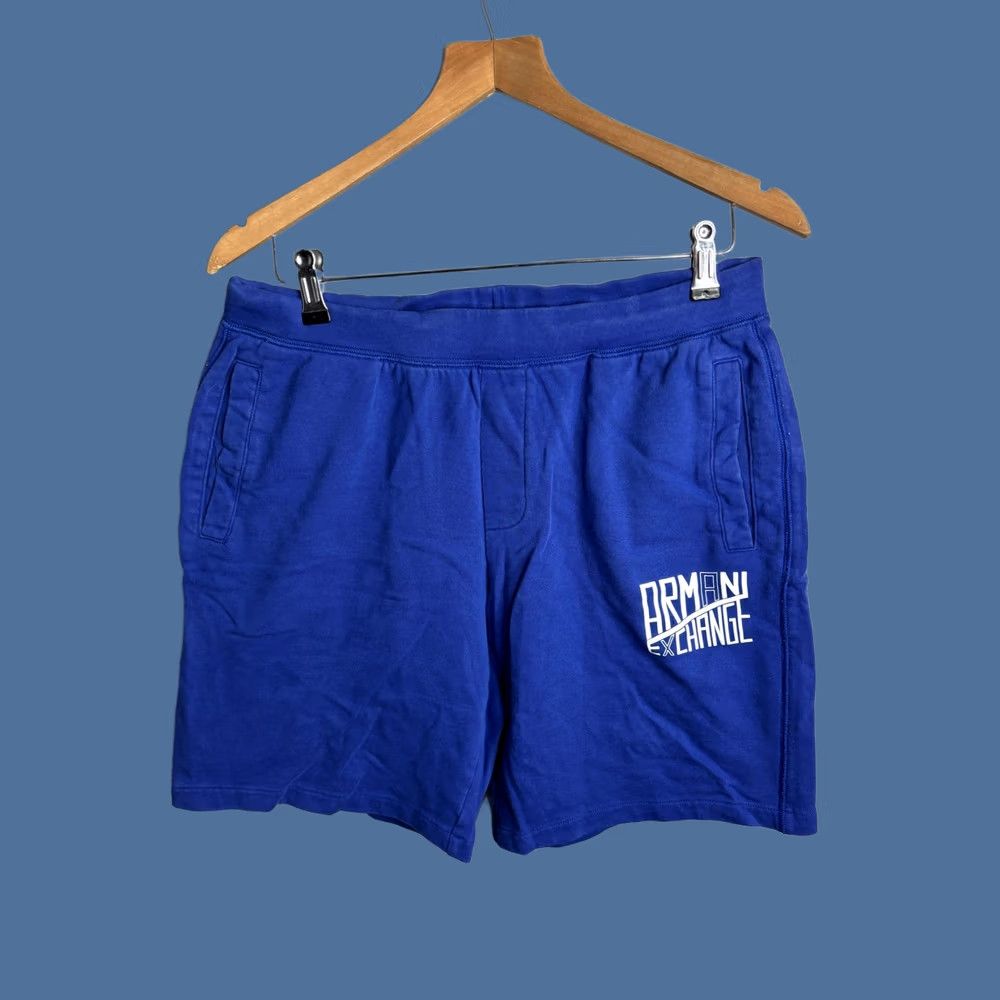 Armani Exchange Armani Exchange Shorts Mens M Blue Athletic Casual Lounge Pockets Elastic Waist Drawstring Size US 31 - 1 Thumbnail
