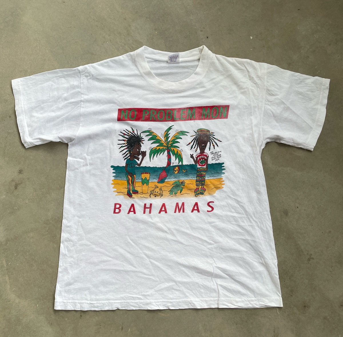 Vintage VINTAGE BAHAMAS NO PROBLEM MON REGGAE TEE Size US L / EU 52-54 / 3 - 1 Thumbnail