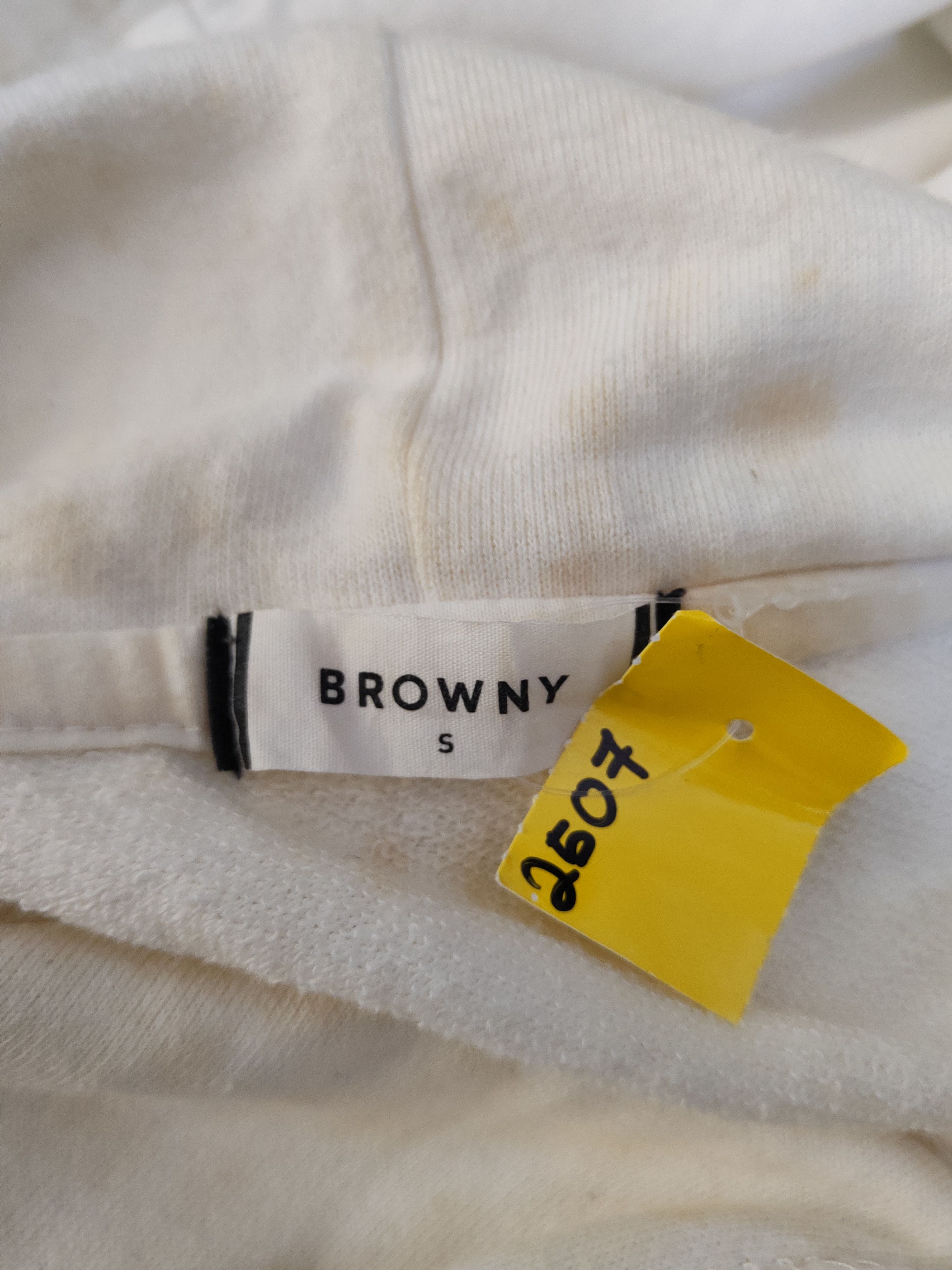 Japanese Brand DL Browny White Hoodie Sweatshirts #2507 Size US S / EU 44-46 / 1 - 12 Thumbnail