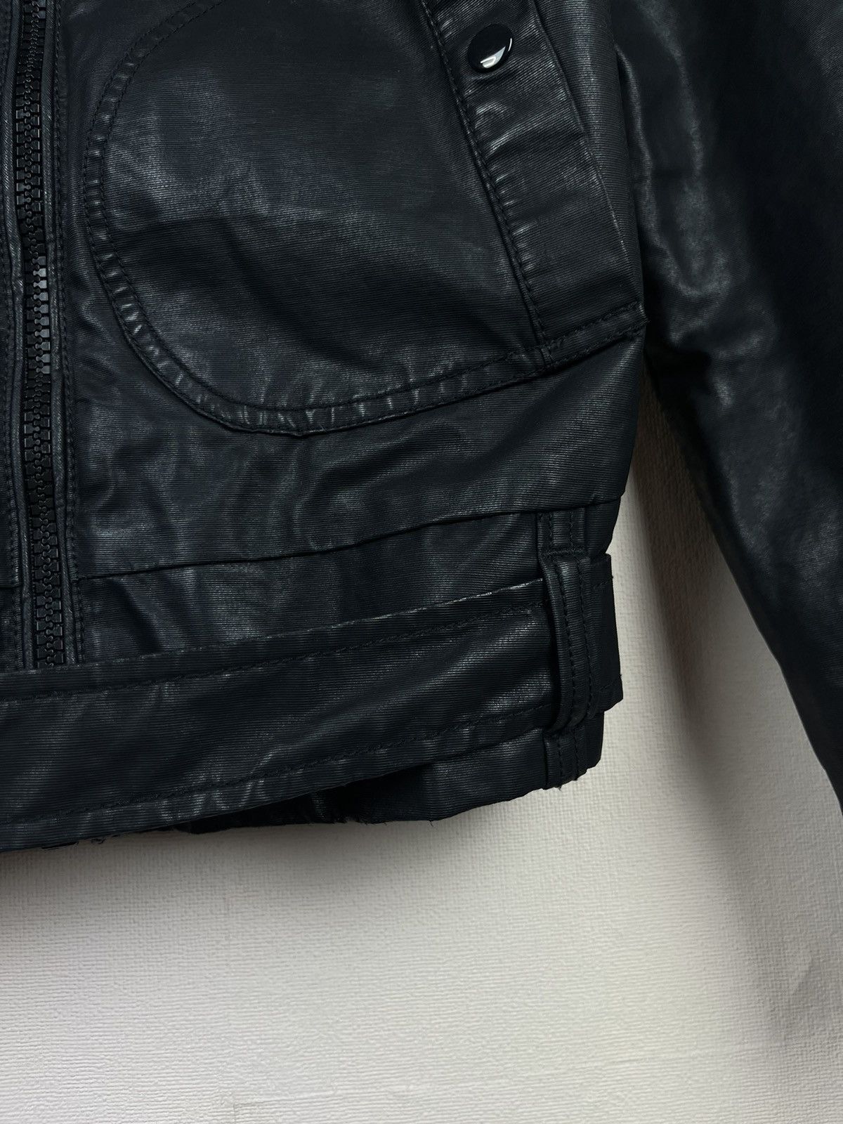 Diesel Vintage Diesel Biker Jacket Motorcycle Black Spalmatura Size US S / EU 44-46 / 1 - 10 Thumbnail