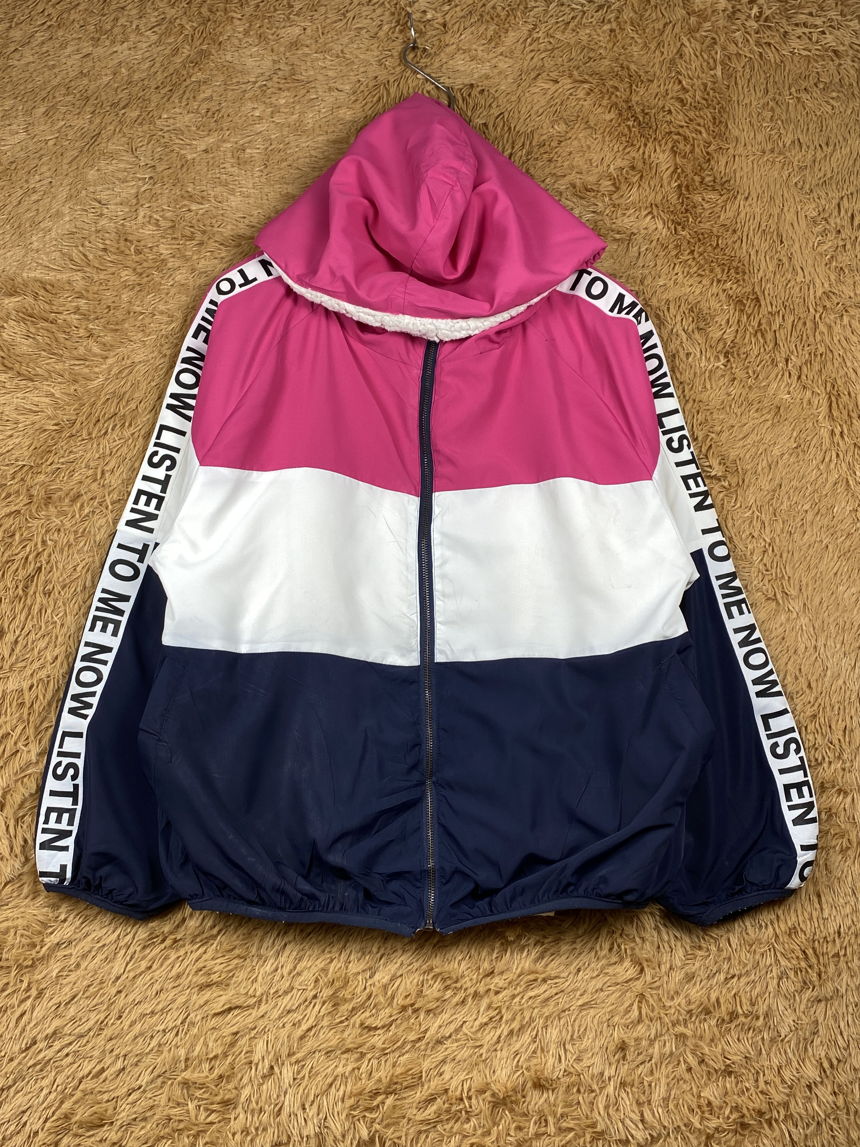 Japanese Brand Vintage Required Reversible Tape on Sleeve Jacket J1645 Size L / US 10 / IT 46 - 1 Thumbnail