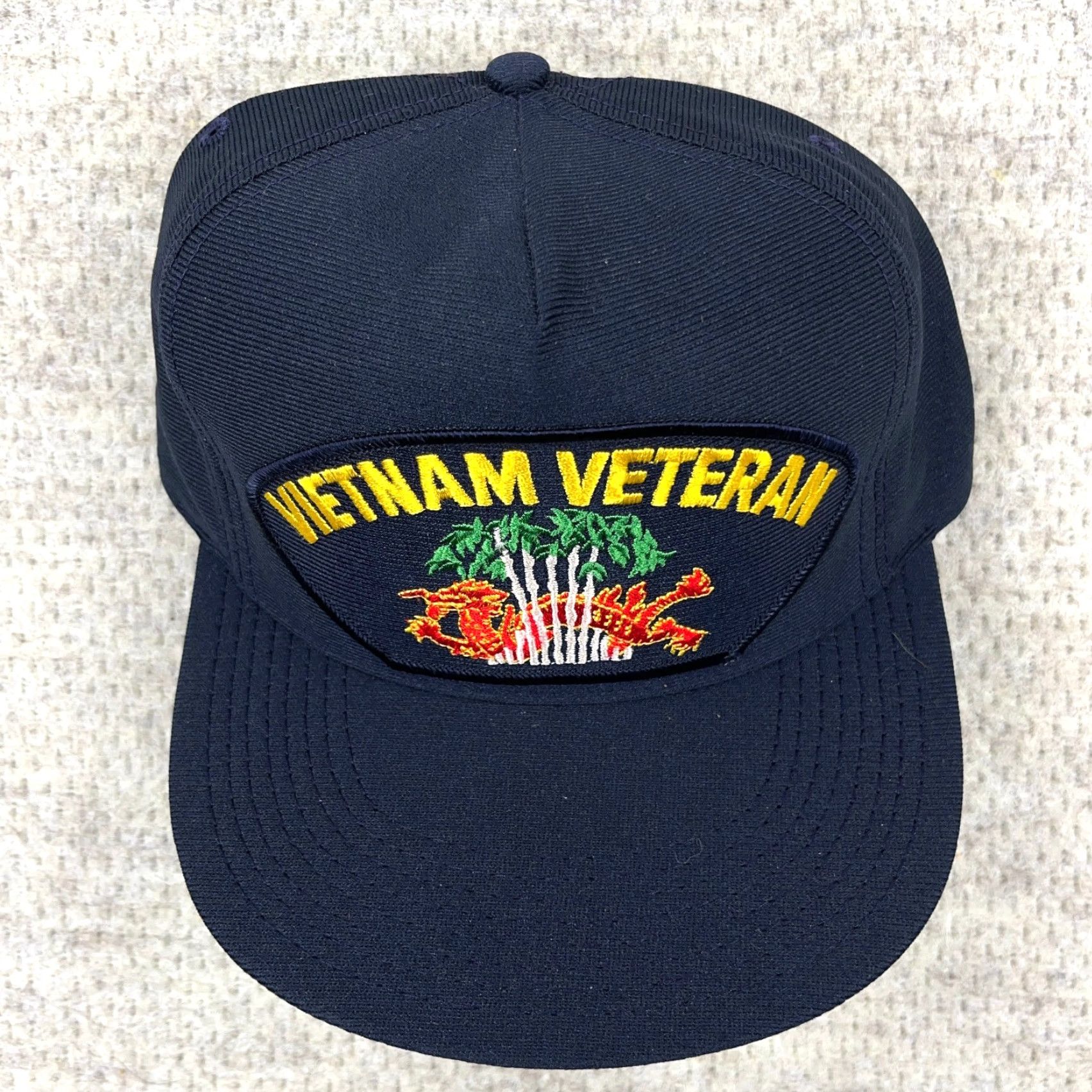 Vintage VINTAGE Eagle Crest Hat Cap Snapback One Size Blue 90s Dragon USA Military Army 80s Retro Logo Mens Size ONE SIZE - 3 Thumbnail