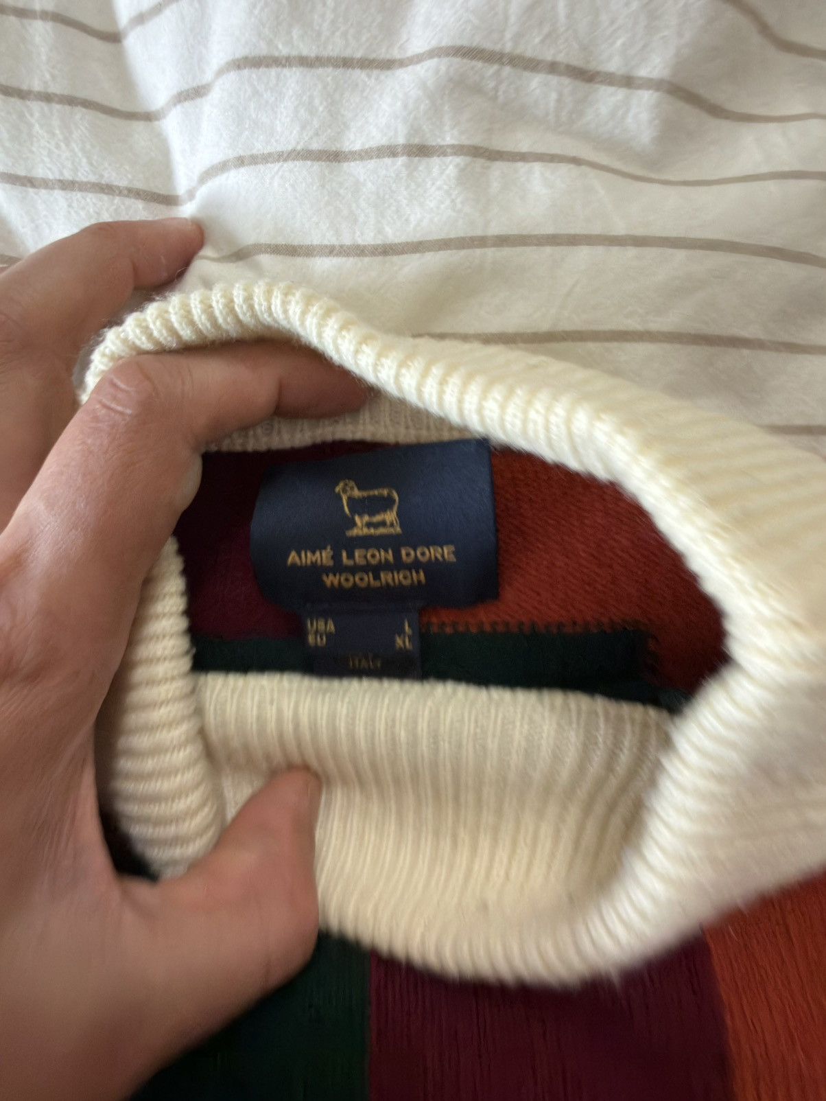 Aime Leon Dore × Woolrich Woolen Mills Aime Leon Dore Woolrich color block sweater Size US L / EU 52-54 / 3 - 3 Thumbnail