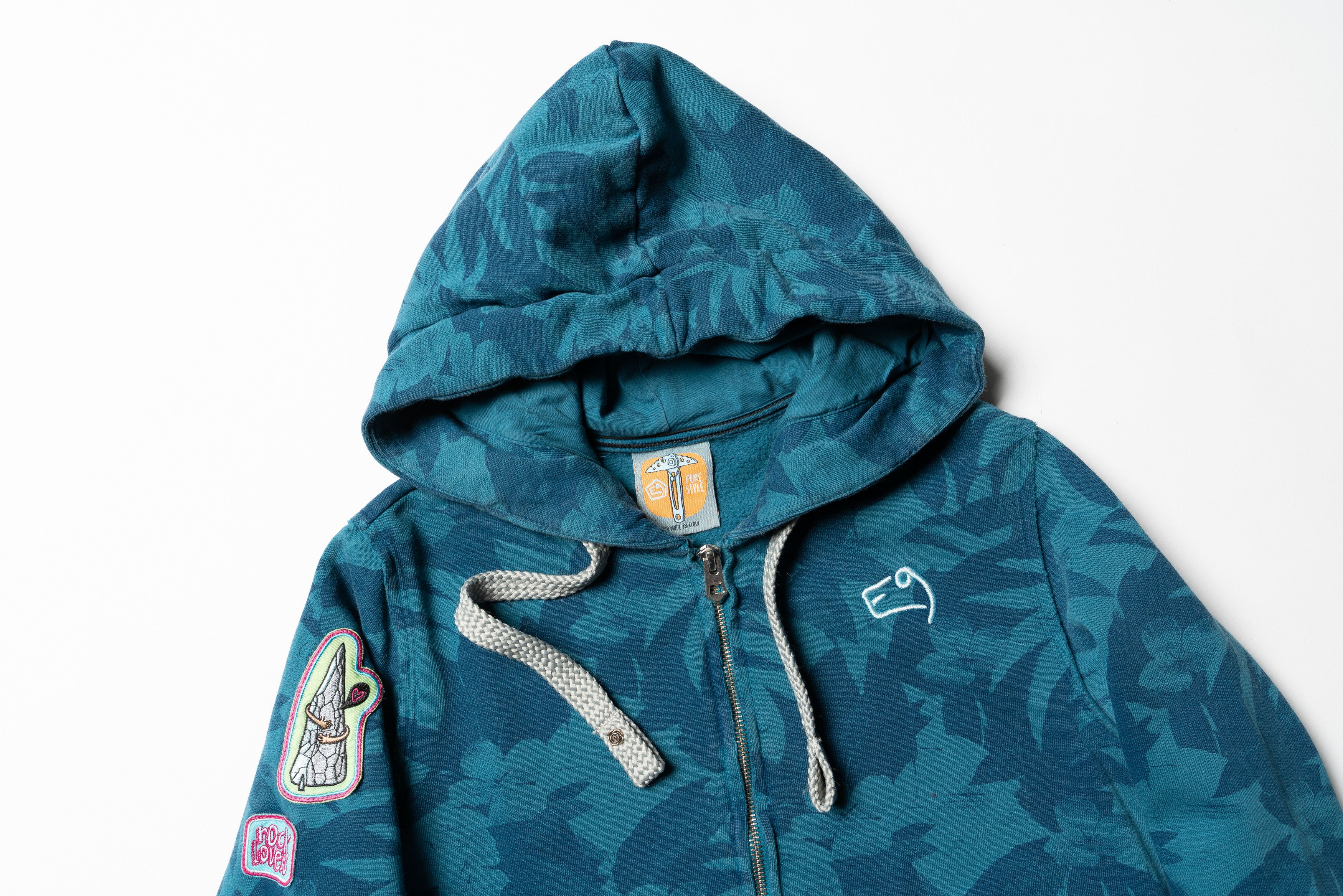 Outdoor Research 🔴 E9 SRL ZEB Blue Floral Full Zip Hoodie Sweatshirt Size L / US 10 / IT 46 - 2 Thumbnail