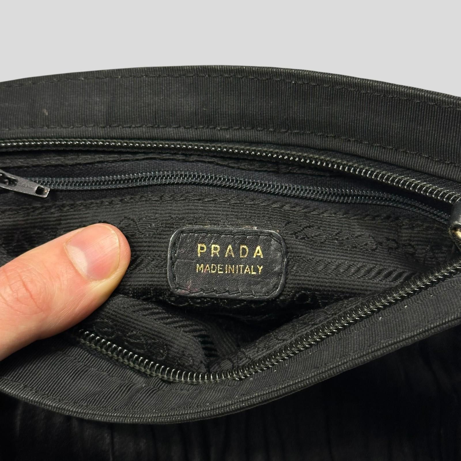 Prada Prada Milano 90’s Velvet Textured Stripe Crossbody Bag Size ONE SIZE - 12 Thumbnail