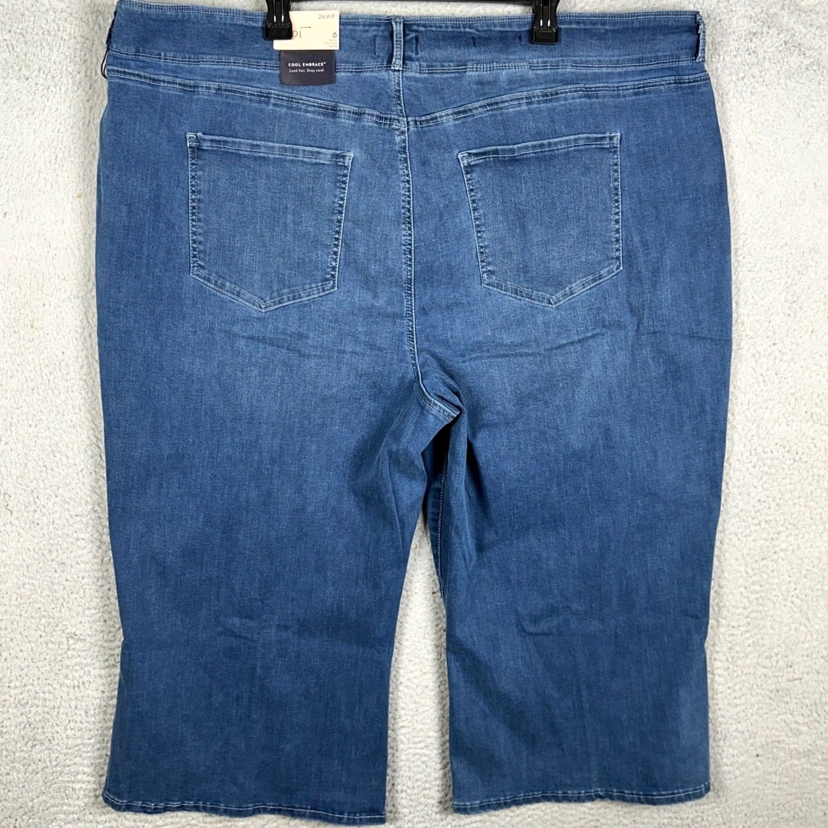 NYDJ NYDJ Jeans Womens 26WP Plus Petite Blue Cool Embrace Wide Leg Cropped Denim Capris / Jeans Wide Leg Crop 26W Womens Size 26" / US 2 / IT 38 - 3 Thumbnail
