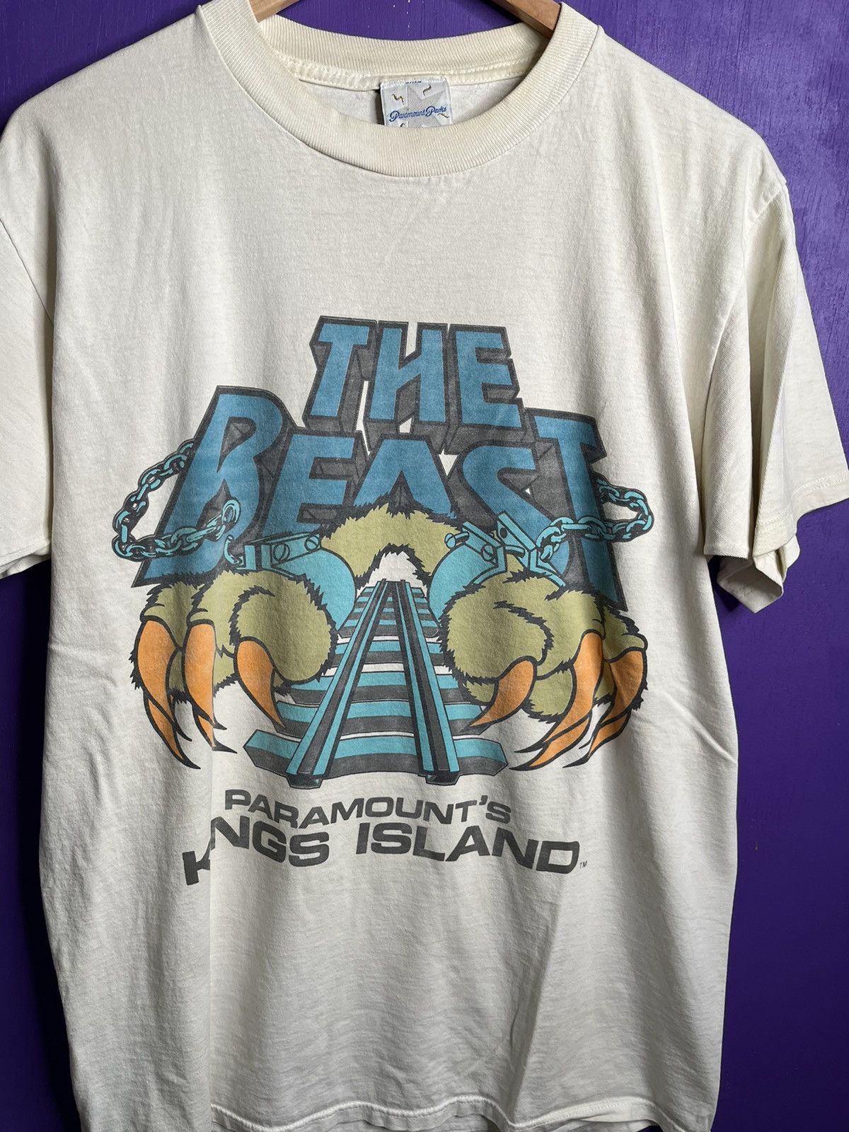 Vintage Vintage 90s Paramount kings island The beast t-shirt Size US L / EU 52-54 / 3 - 3 Thumbnail