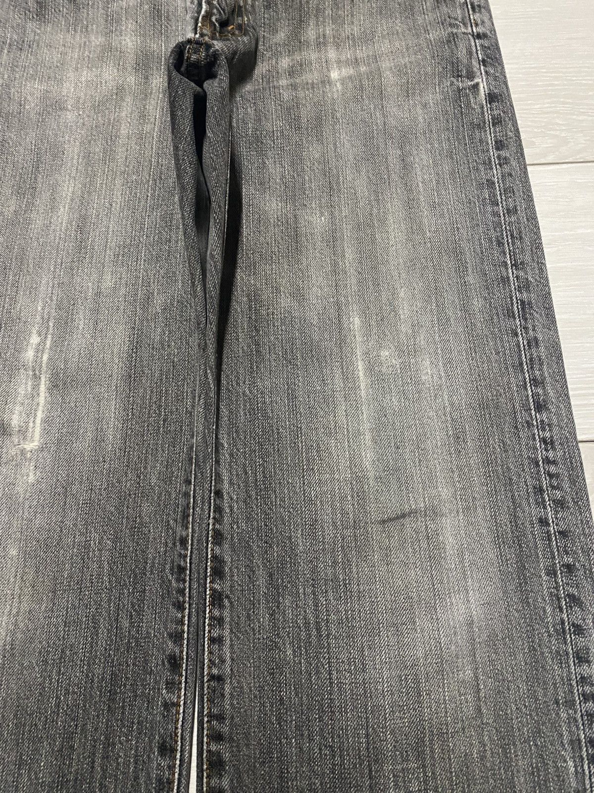 George Cox Cox Casual Clothing Grey Faded Distressed Loose Jeans Size US 29 - 8 Thumbnail