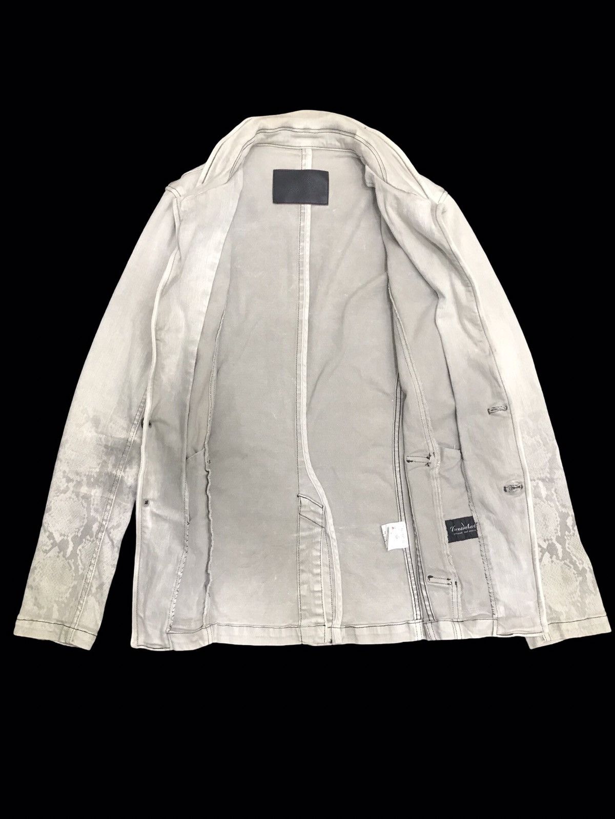 Tornado Mart 💥VERY RARE💥TORNADO MART SNAKESKIN SKINNY FIT JACKET F362 Size S / US 4 / IT 40 - 3 Thumbnail