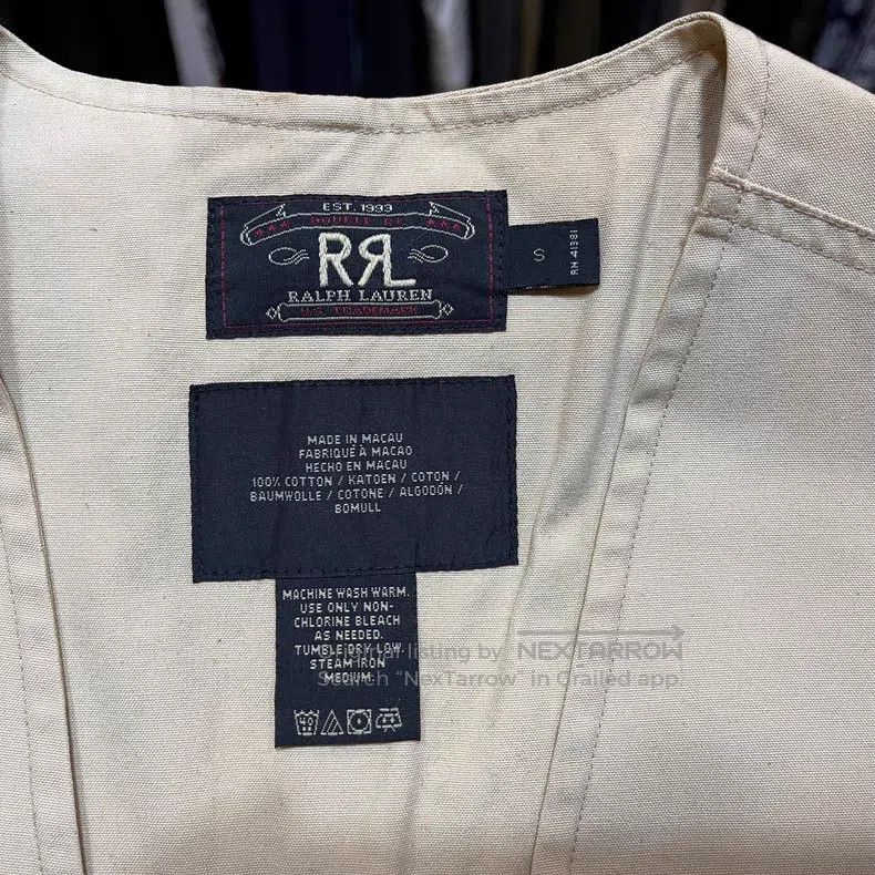 RRL Ralph Lauren RRL Ralph Lauren Original Vintage Vest Size US S / EU 44-46 / 1 - 4 Thumbnail