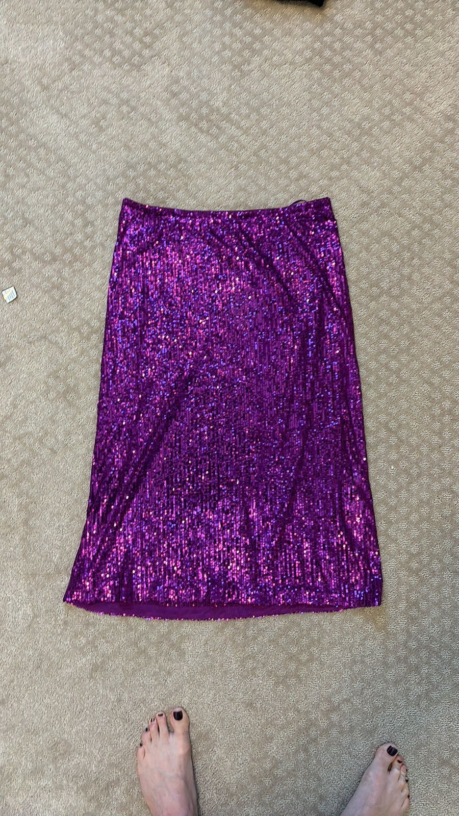 Baum und Pferdgarten Purple Sequin Jolette Skirt size large Size 32" / US 10 / IT 46 - 4 Thumbnail