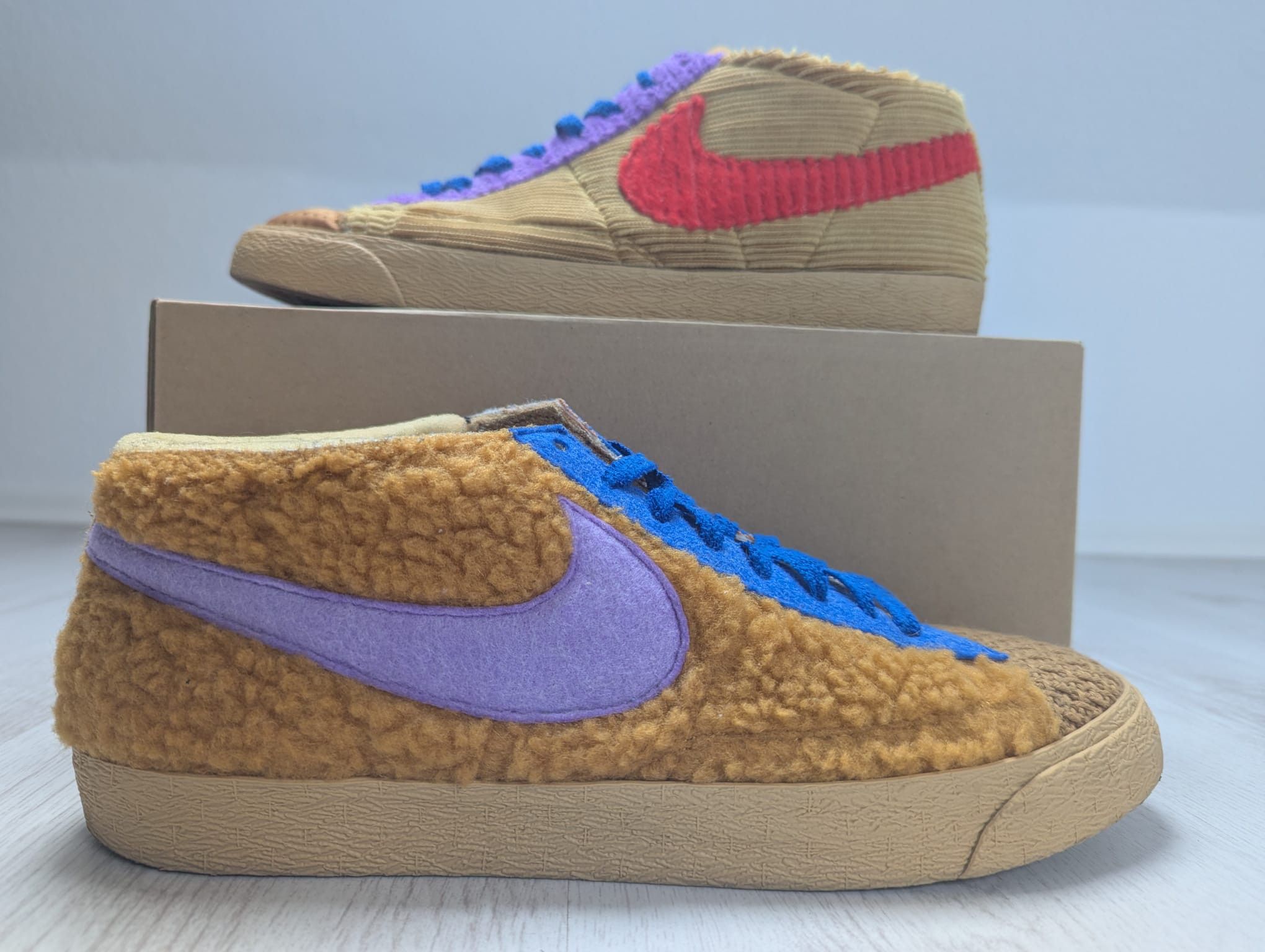 Cactus Plant Flea Market × Nike Nike x Cactus Plant Flea Market You Blazer Mid Beige Red Size US 12 / EU 45 - 1 Thumbnail