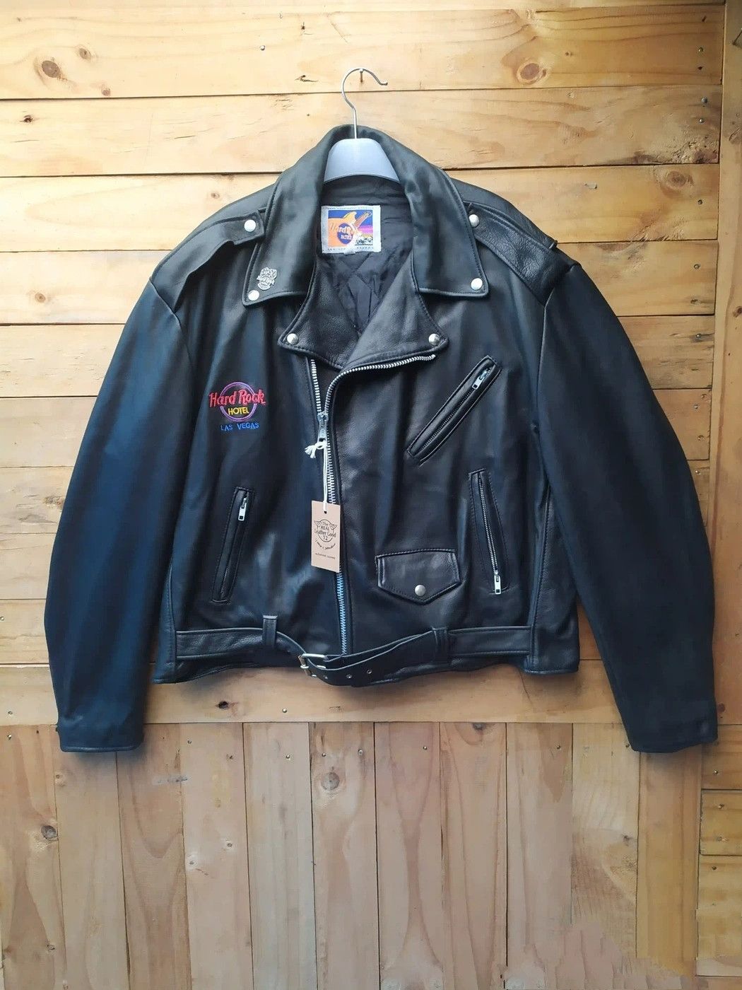 Designer Hard Rock Cafe Leather Jacket HARD ROCK HOTEL LAS VEGAS LEATHER RAMONES PERFECTO JACKET Grailed
