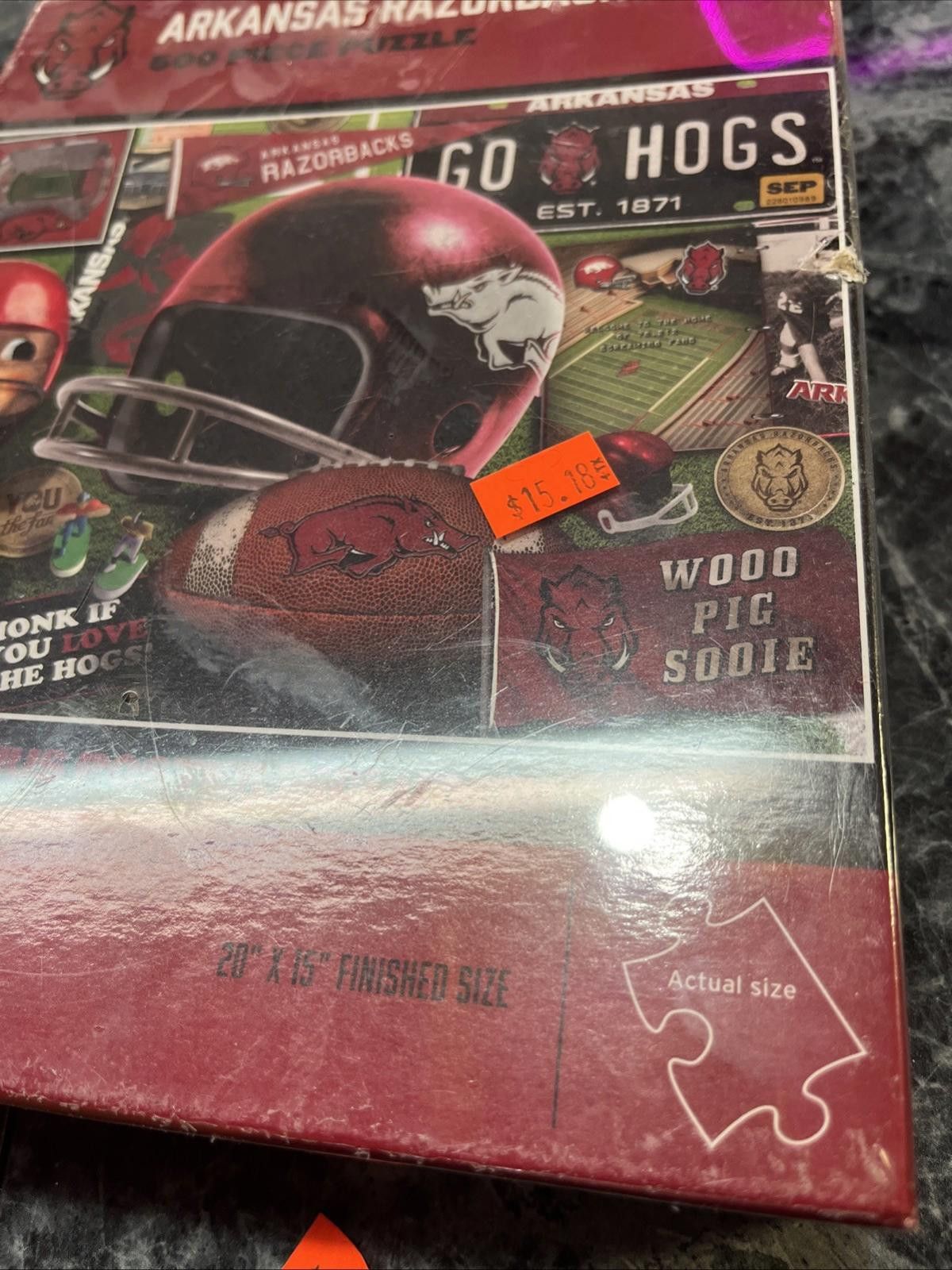 Other ARKANSAS RAZORBACKS NCAA FOOTBALL TEAM PUZZLE 500 PIECES NEW Size ONE SIZE - 3 Thumbnail
