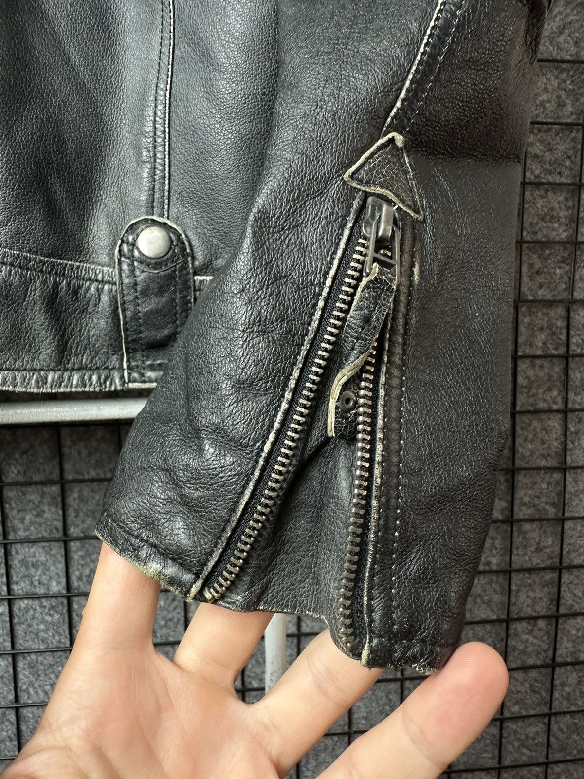 Genuine Leather Distressed Detachable Hood Real Leather Biker Jacket Size 48 Size US M / EU 48-50 / 2 - 22 Thumbnail