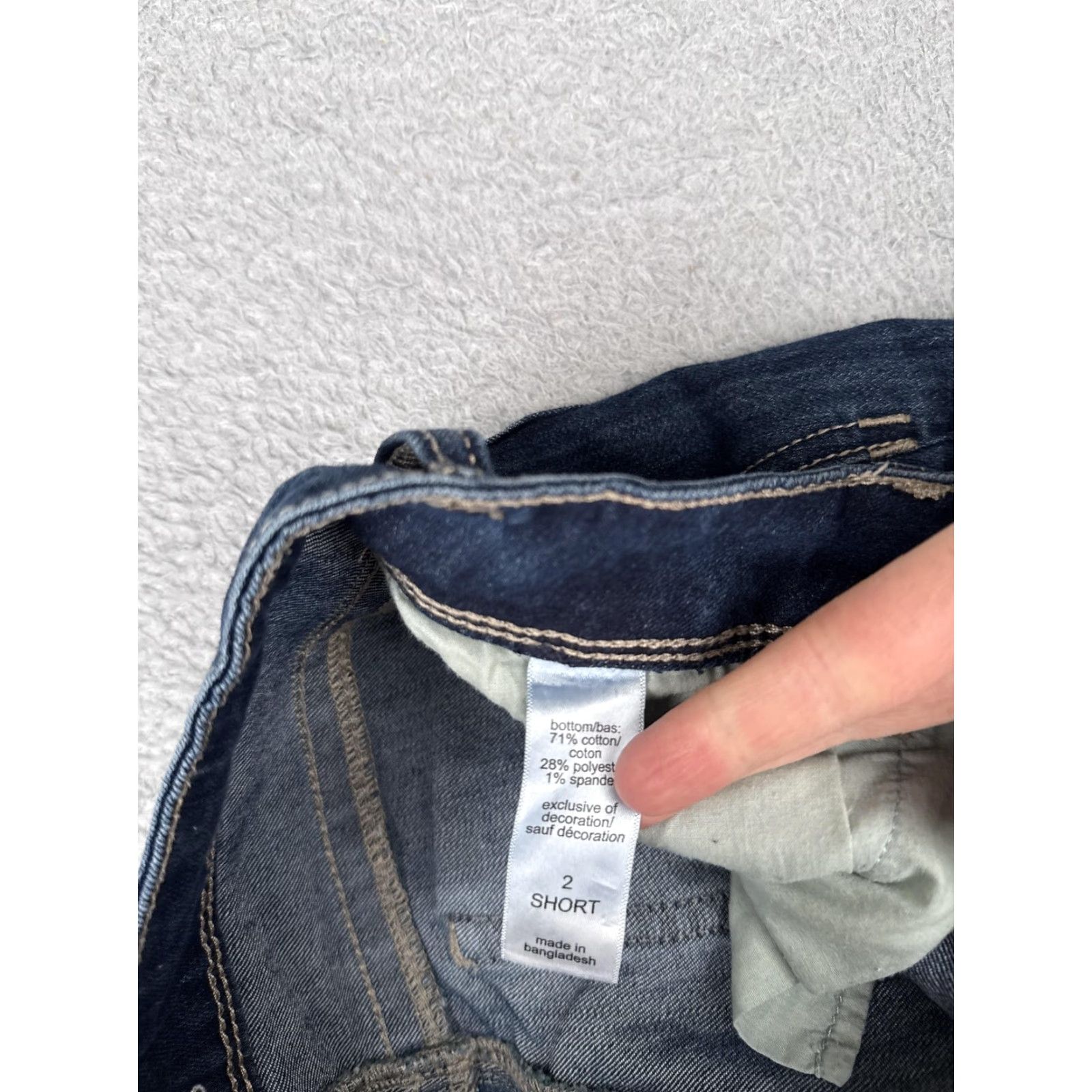 Vintage Maurices Jeans Womens Bootcut Denim Medium Blue 2 Short Stretch 5-Pocket M Detail Zipper Embroidered Size 26" / US 2 / IT 38 - 7 Thumbnail