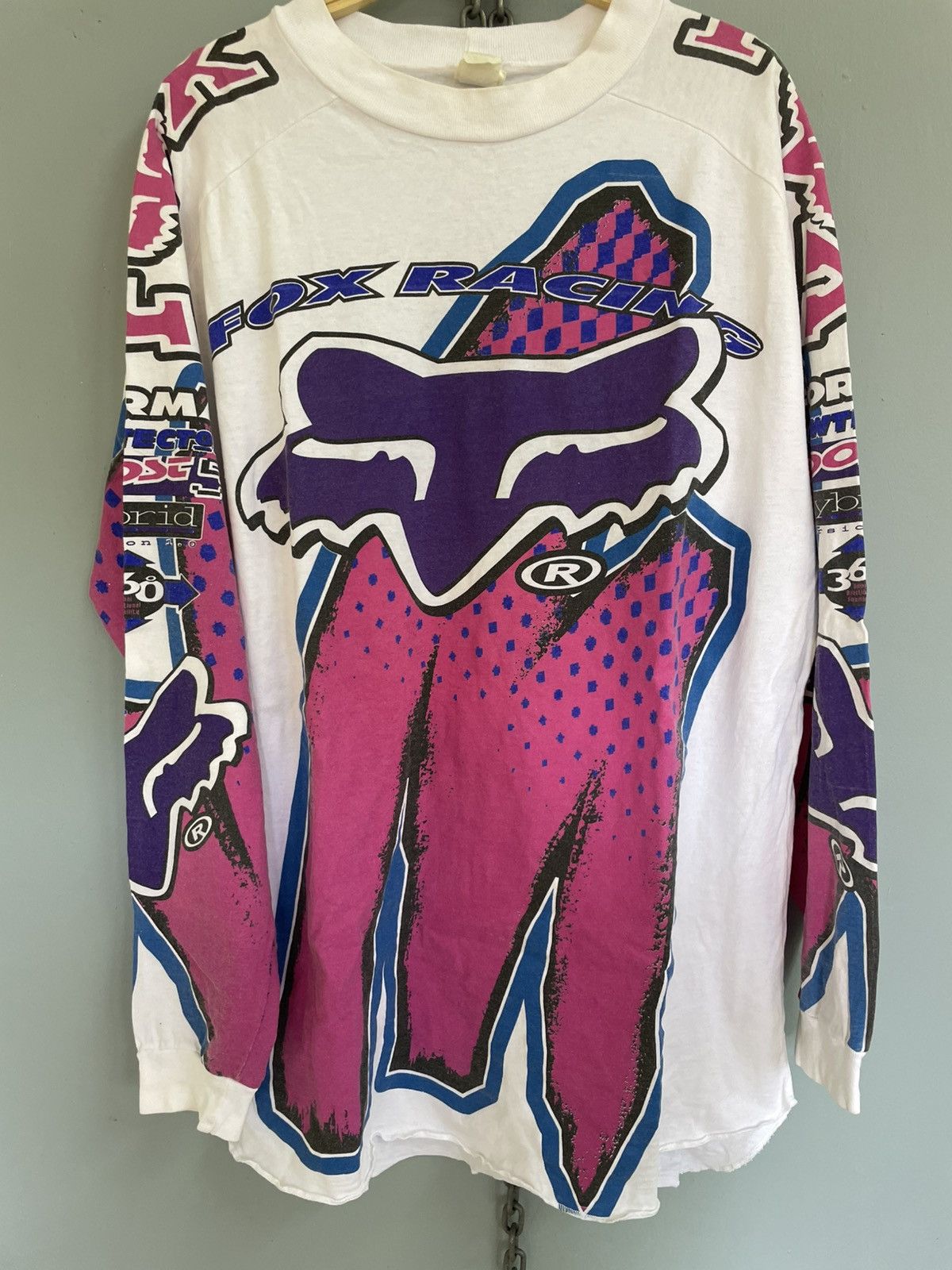 Vintage Vintage 90s Fox Racing motocross long sleeve jersey Size US XL / EU 56 / 4 - 3 Thumbnail