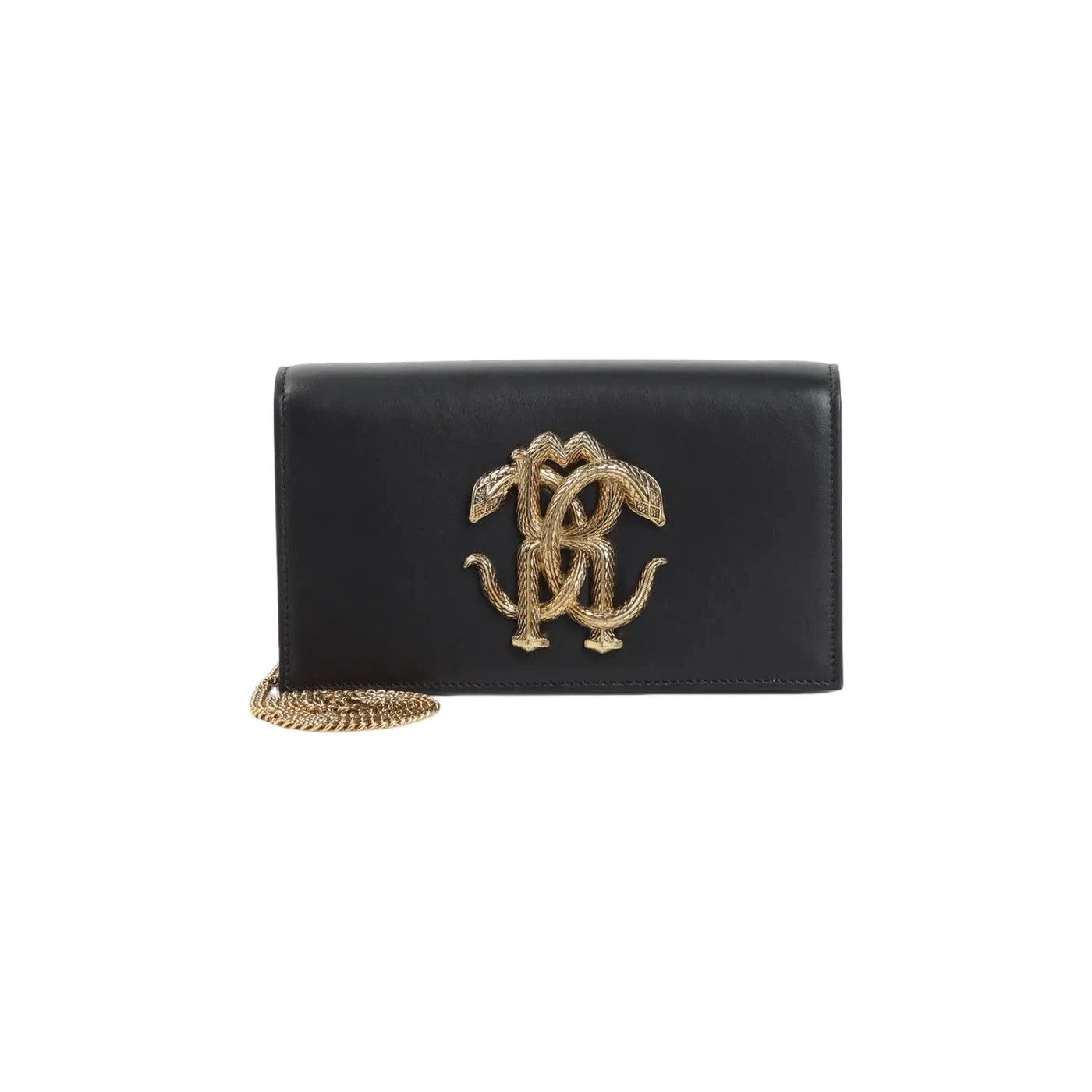 Roberto Cavalli ROBERTO CAVALLI Black Leather Shoulder Bag New Auth Size ONE SIZE - 1 Thumbnail