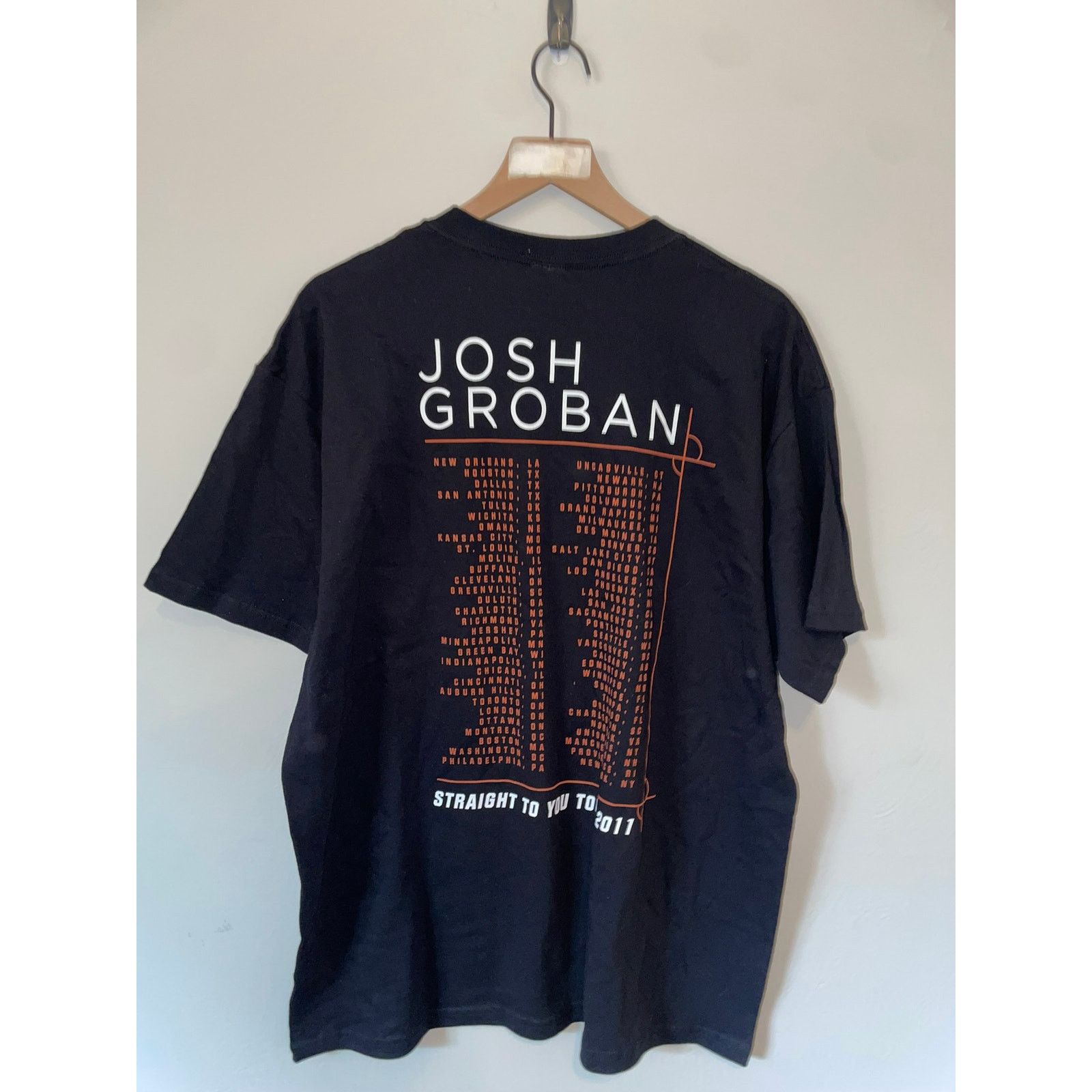 Anvil Josh Groban Shirt Straight To You Tour Concert Black 2011 Xl Size US XL / EU 56 / 4 - 6 Thumbnail