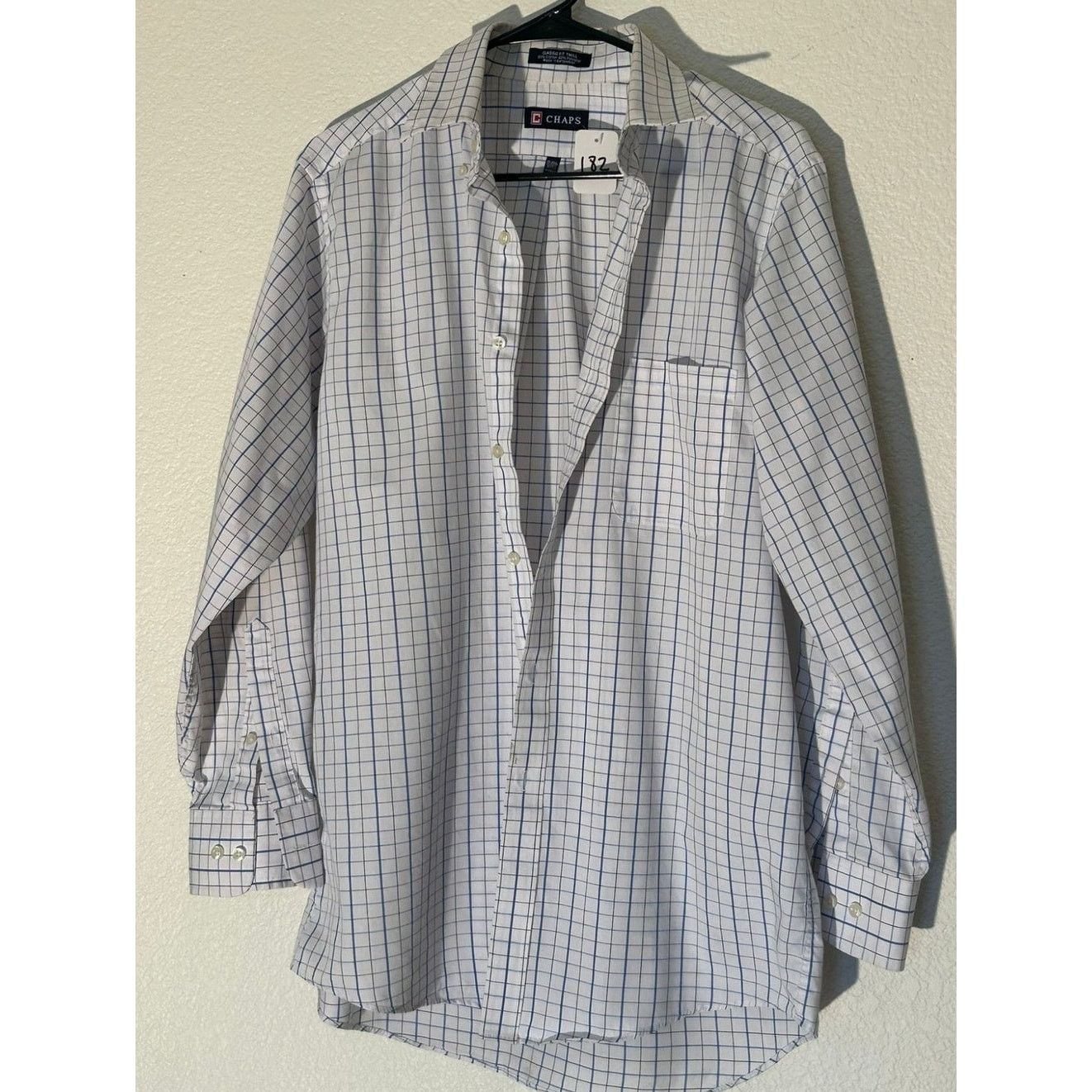 Chaps Ralph Lauren Chaps Ralph Lauren White Plaid Shirt - 15/15.5 32/33 Size US M / EU 48-50 / 2 - 1 Thumbnail