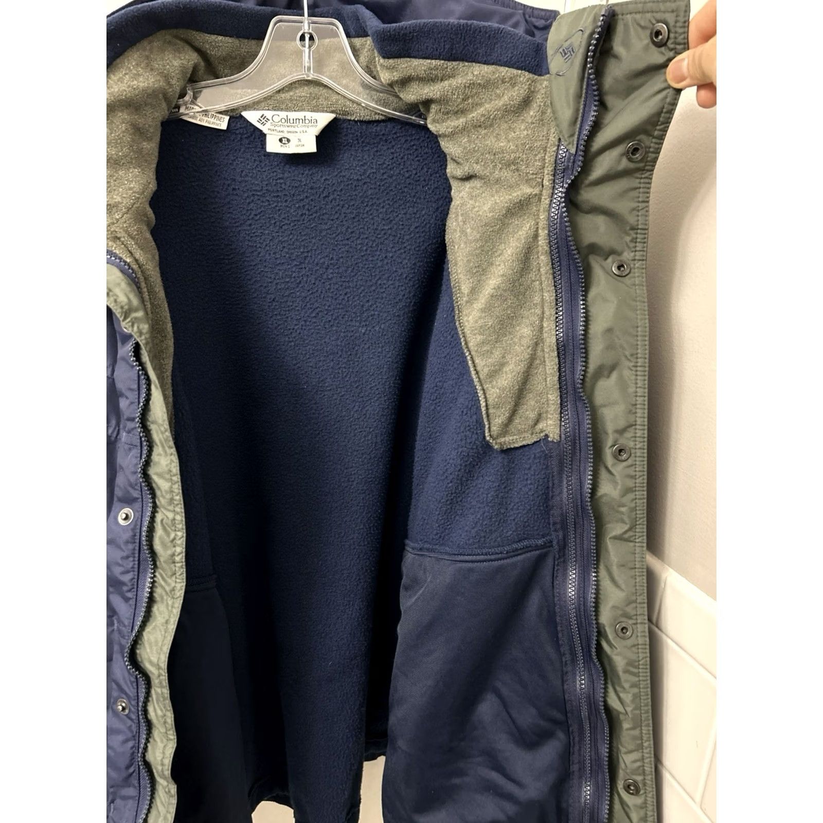 Vintage VINTAGE Columbia Bugaboo Interchange Jacket Mens XL Navy 3 In 1 Windbreaker Size US XL / EU 56 / 4 - 6 Thumbnail