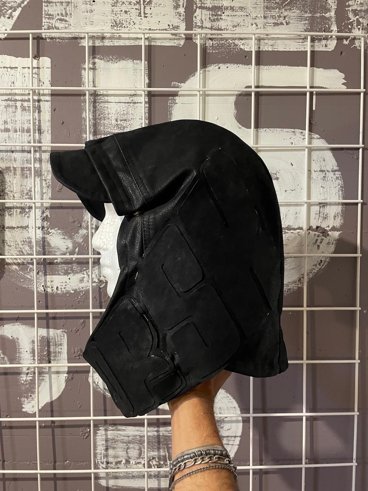 Handmade × Leather DR.SK'hood Black leather skimask Size ONE SIZE - 7 Thumbnail