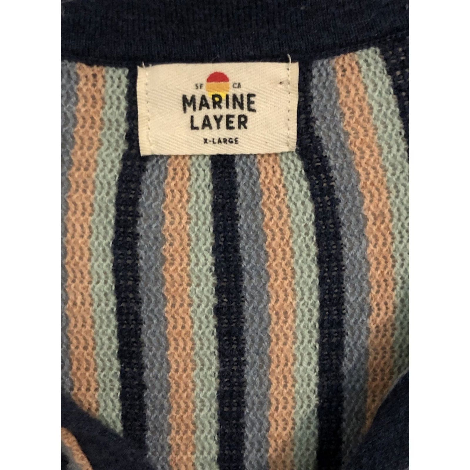 Marine Layer Marine Layer Sweater Mens XL Liam Polo Size US XL / EU 56 / 4 - 4 Thumbnail