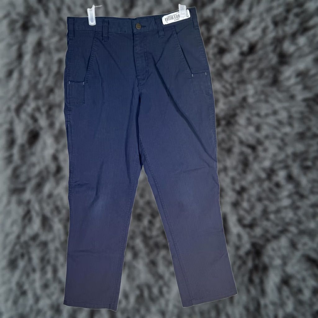Carhartt Carhartt Pants Mens 29x28 Navy Ripstop Relaxed Fit Utility Workwear Polyester Cotton Blend Size US 29 - 1 Thumbnail