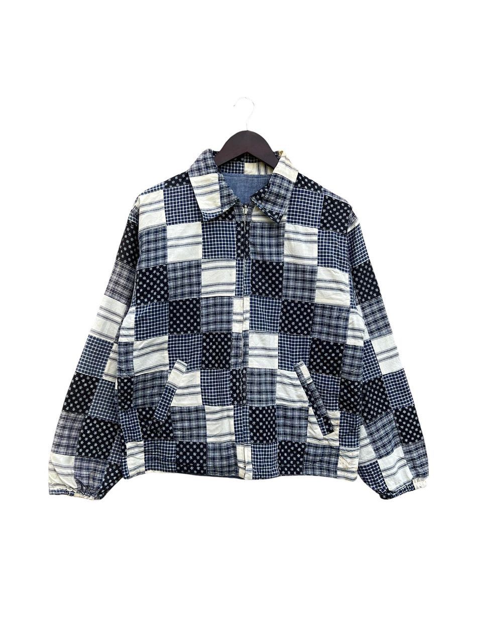 Japanese Brand Real Thing Patchwork Zipper Jacket Reversible Size US M / EU 48-50 / 2 - 1 Thumbnail