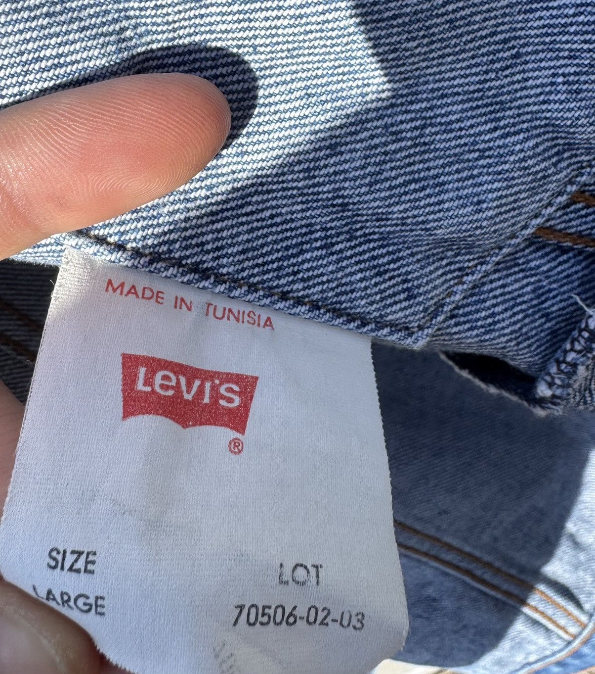 Levi's Vintage 2003 Levis Denim Jacket R17 Fabric Size US L / EU 52-54 / 3 - 8 Thumbnail