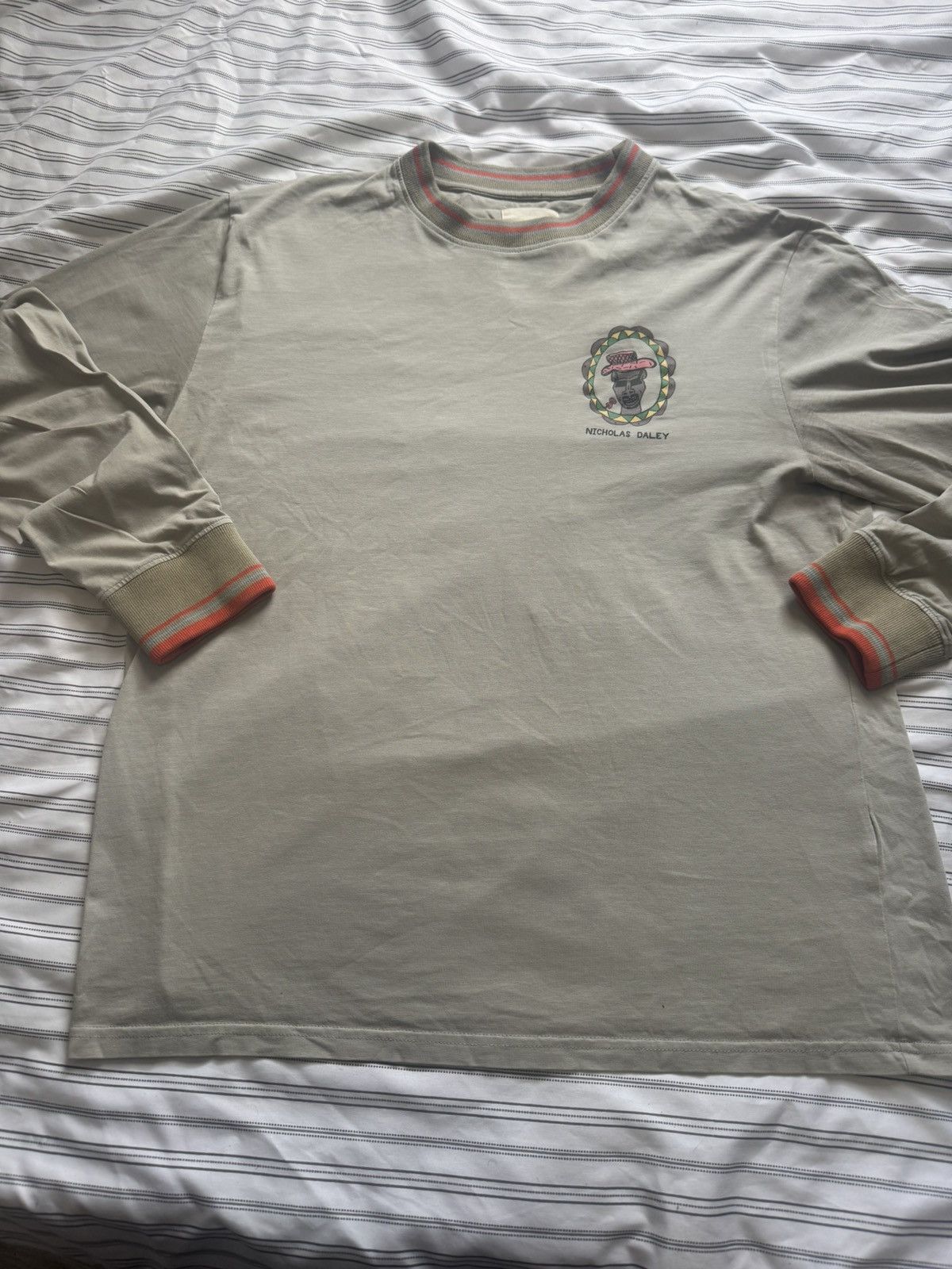 Nicholas Daley Nicholas Daley Graphic Long Sleeve Shirt Olive Green Large Size US L / EU 52-54 / 3 - 1 Thumbnail
