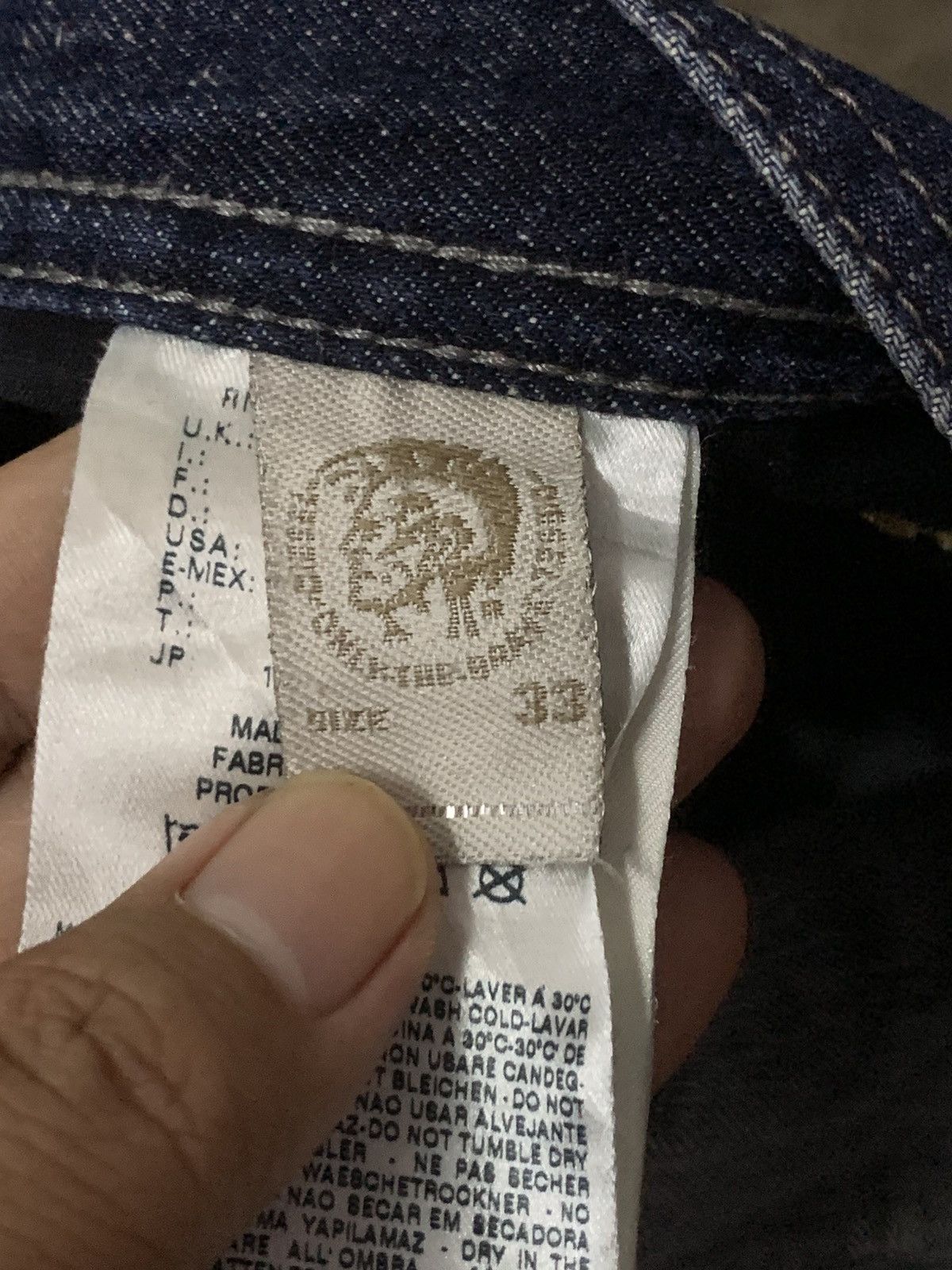 Diesel Back In The Sadle Cow Leather Denim Jeans