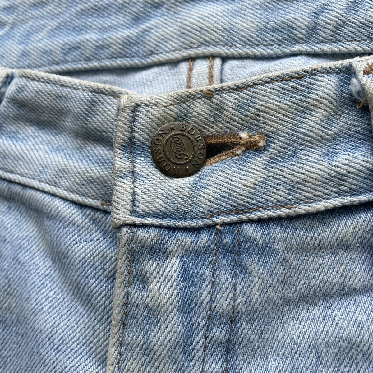 Japanese Brand Vintage Bobson Light wash Jeans Faded Denim Pants W32 Size US 32 / EU 48 - 6 Thumbnail